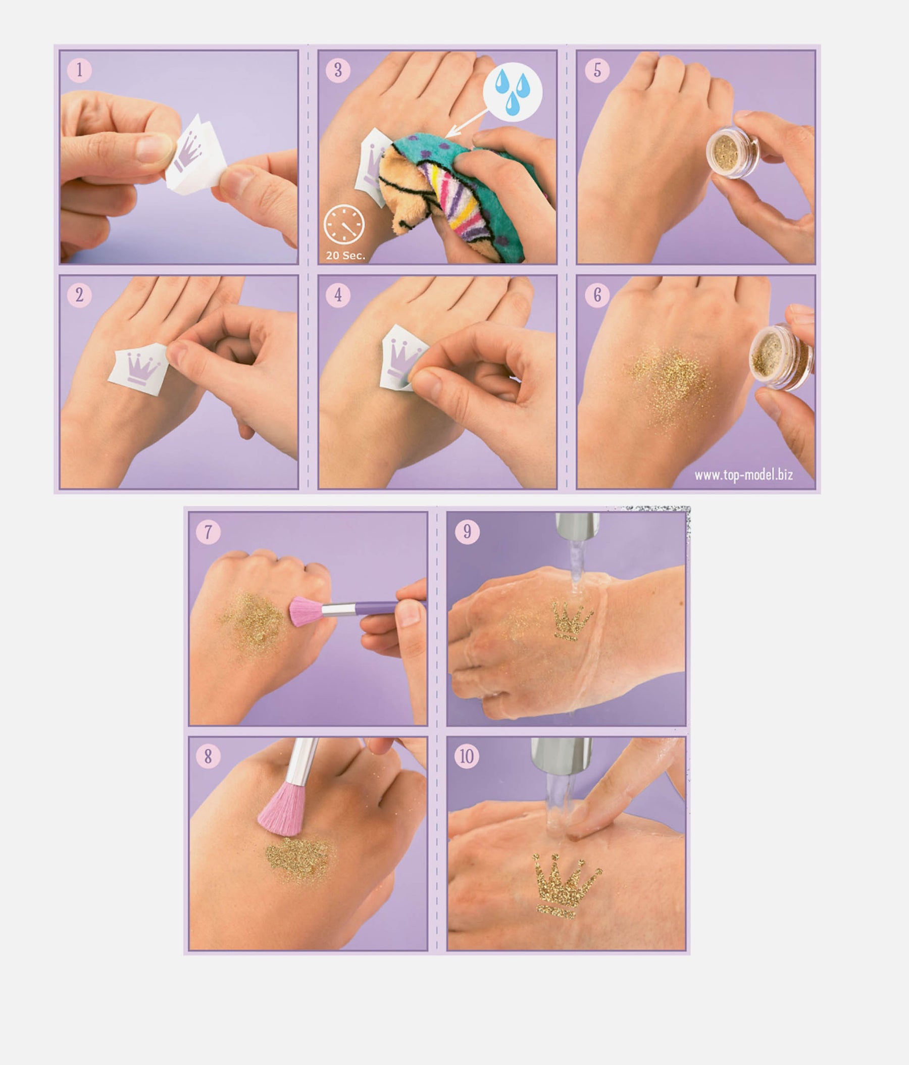 Glitter Tattoo Set BALLET - 0012322