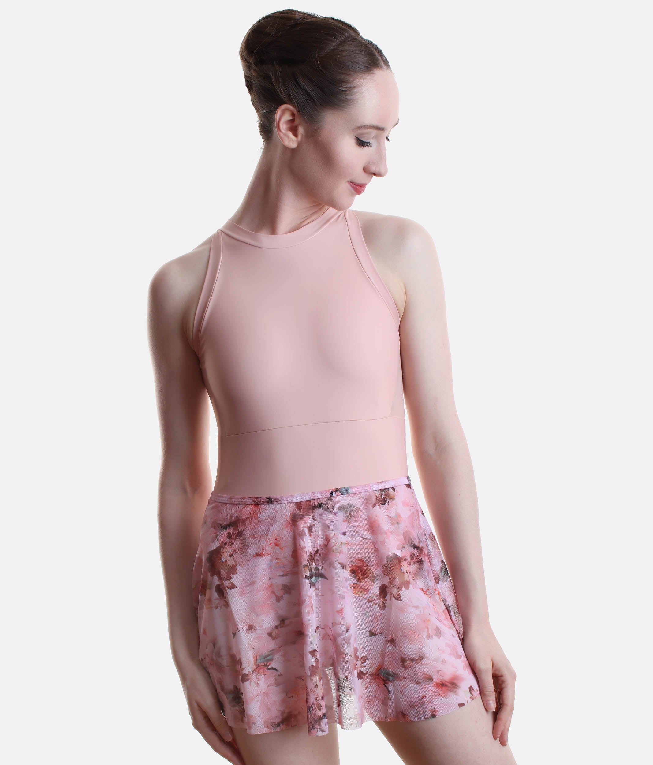 Colourful Floral Pull-On Ballet Skirt, Lightweight Dancewear - R0241