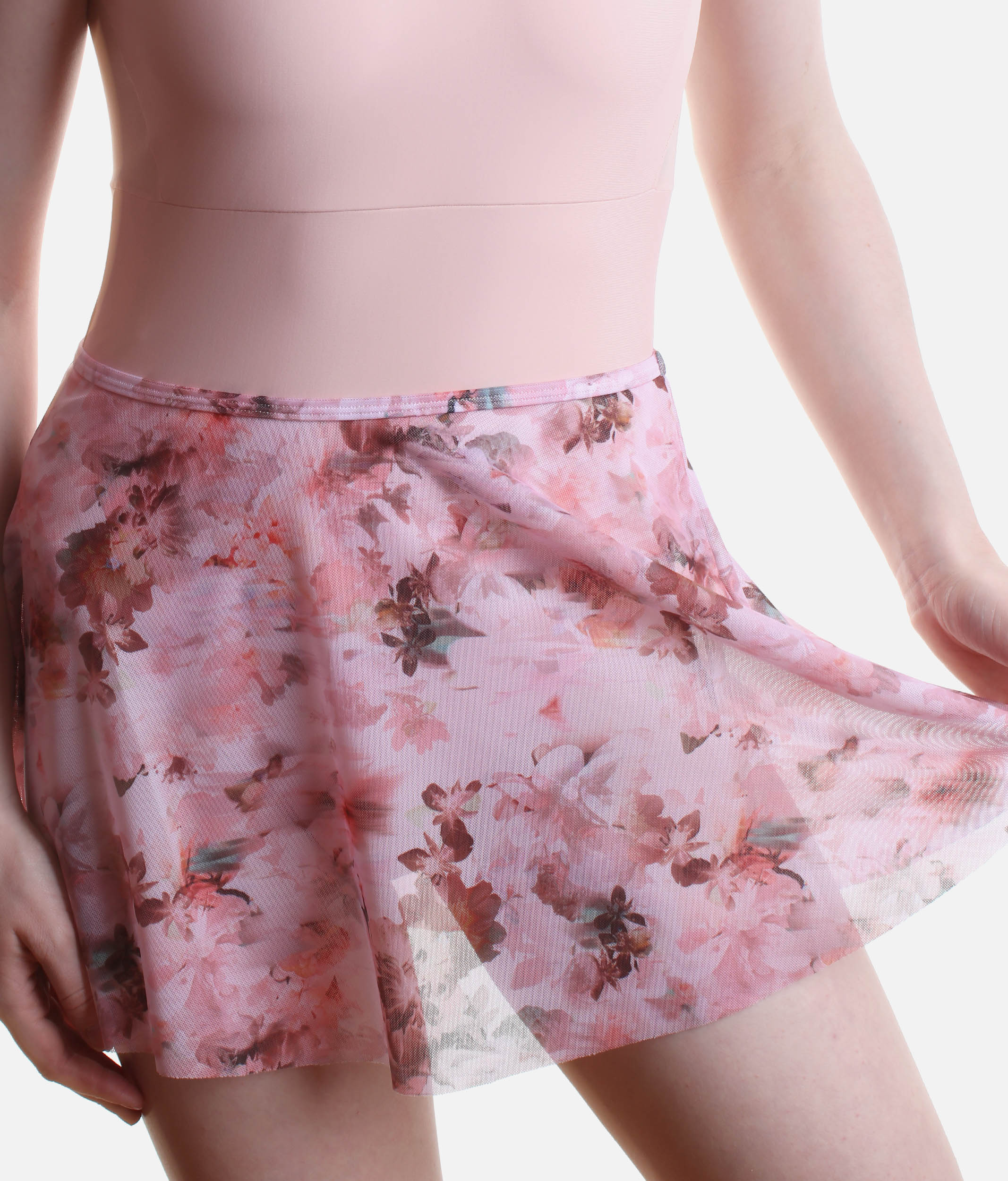 Colourful Floral Pull-On Ballet Skirt, Lightweight Dancewear - R0241