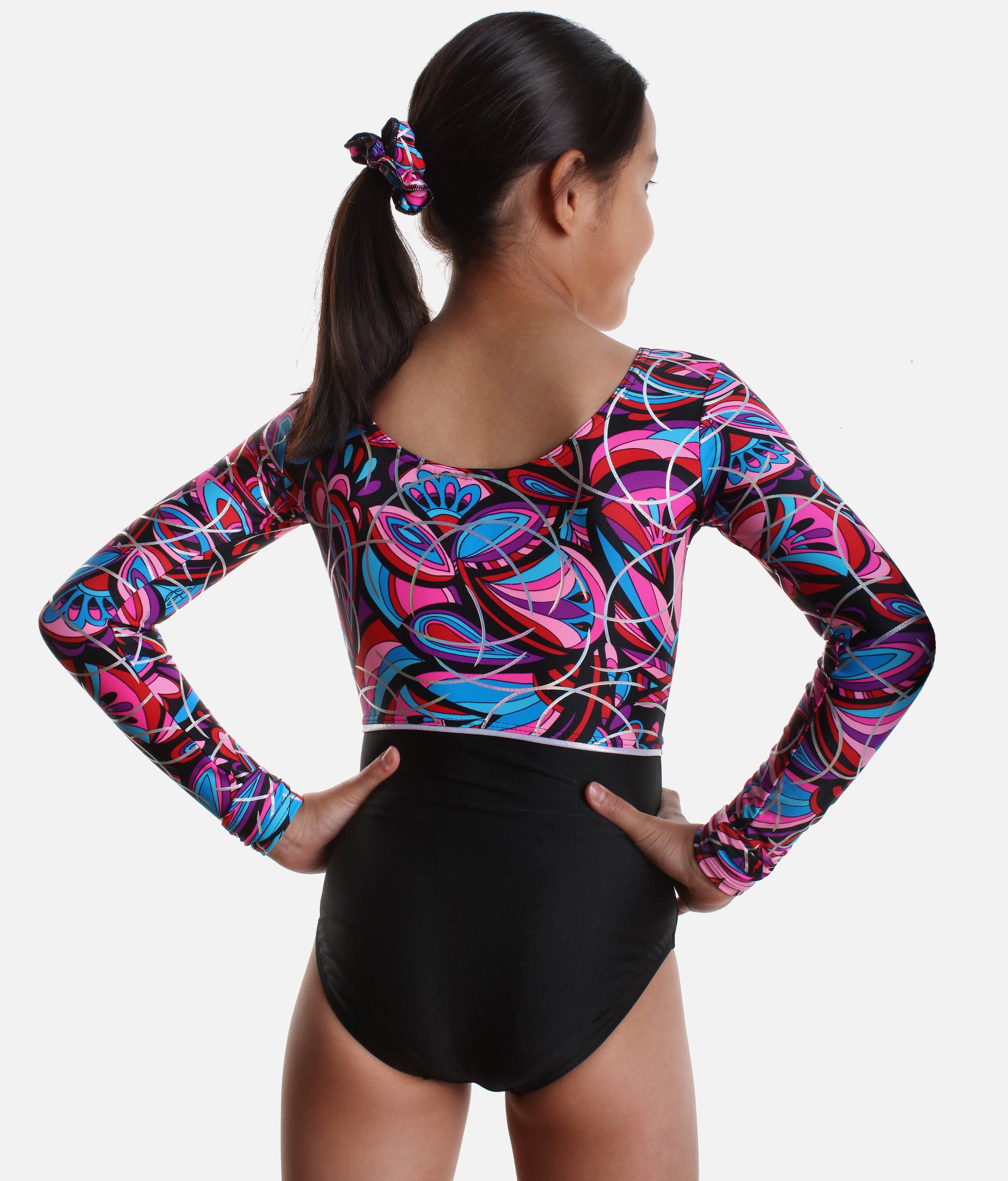 Graceful Long Sleeve Gymnastics Leotard - 27895