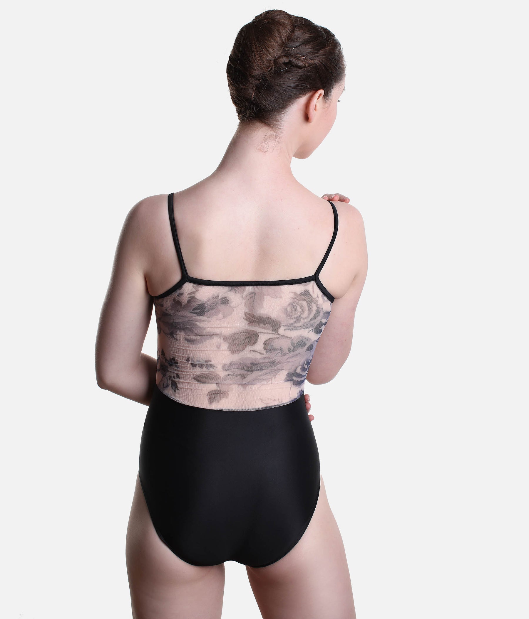 Claudia Camisole Leotard With Printed Mesh Detail - 31655