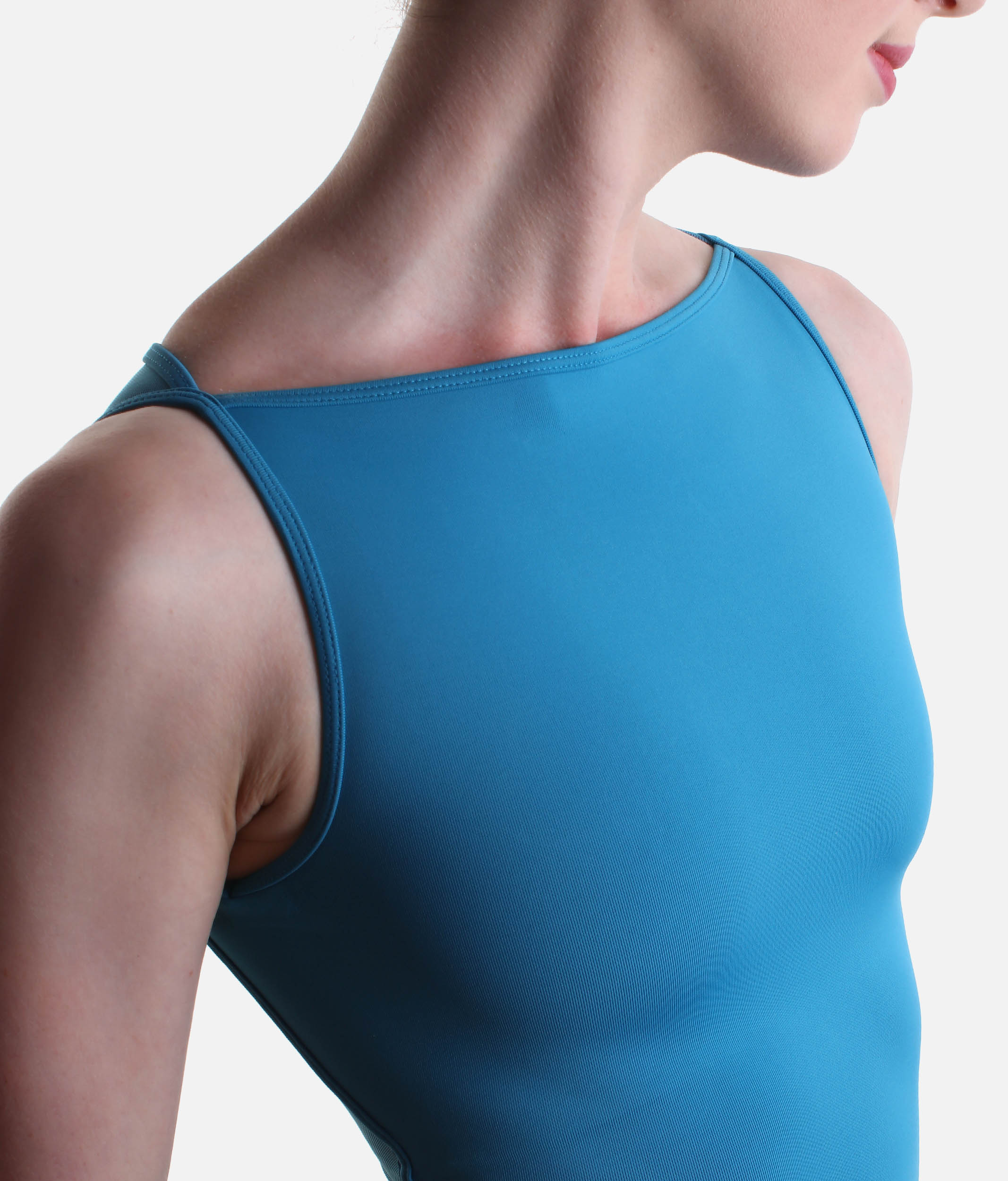 Emma Boat Neck Dance Leotard with Elegant Floral Embroidery - L40004