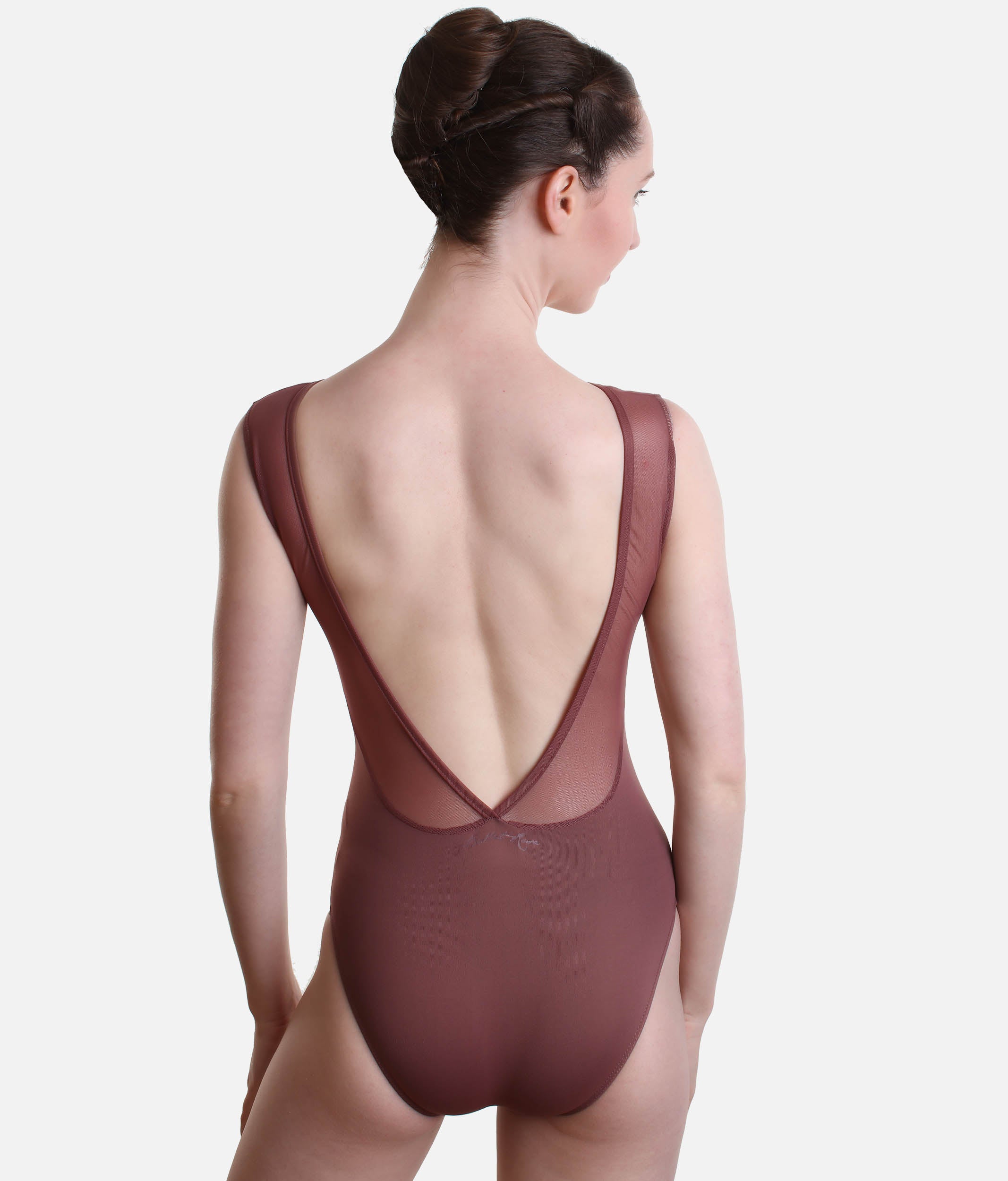 Sequin Embroidered Leotard, Mesh Sweetheart Neckline - AVIGNON