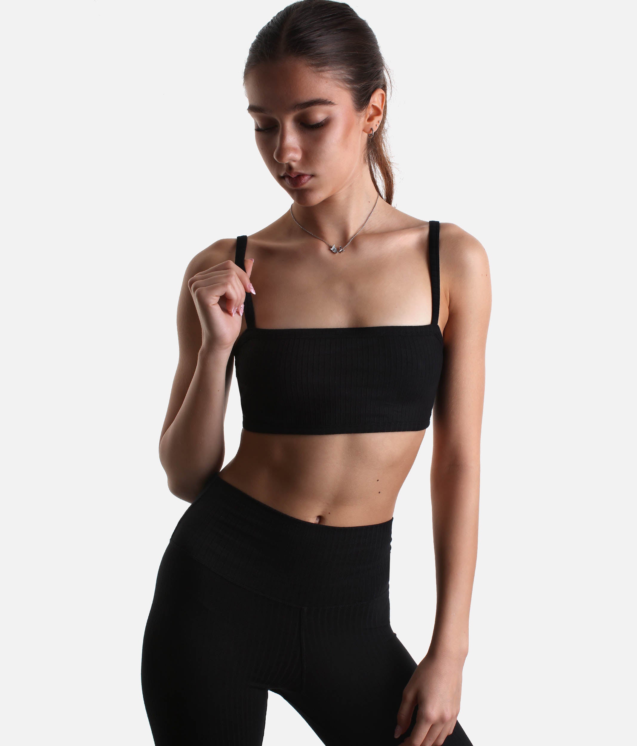 Soft Knit Yoga Bra, Low-Impact & Gentle Everyday Support - RIB BRALETTE