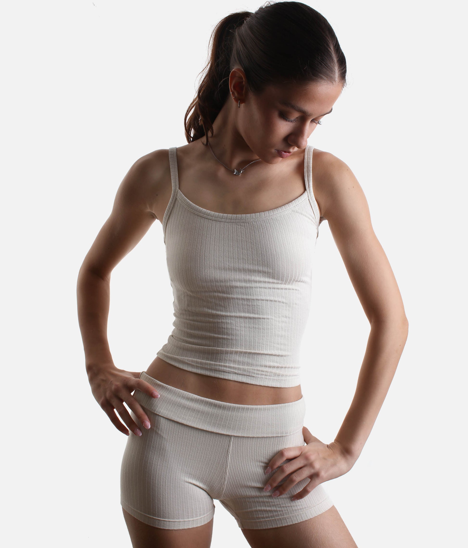 Second-Skin Feel Cami Top for Yoga & Movement, Comfort Fit - RIB SINGLET