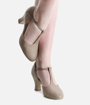 T-Strap Character Shoes, 2.5" Heel, Suede Sole & Cushioned Suppor - CH57