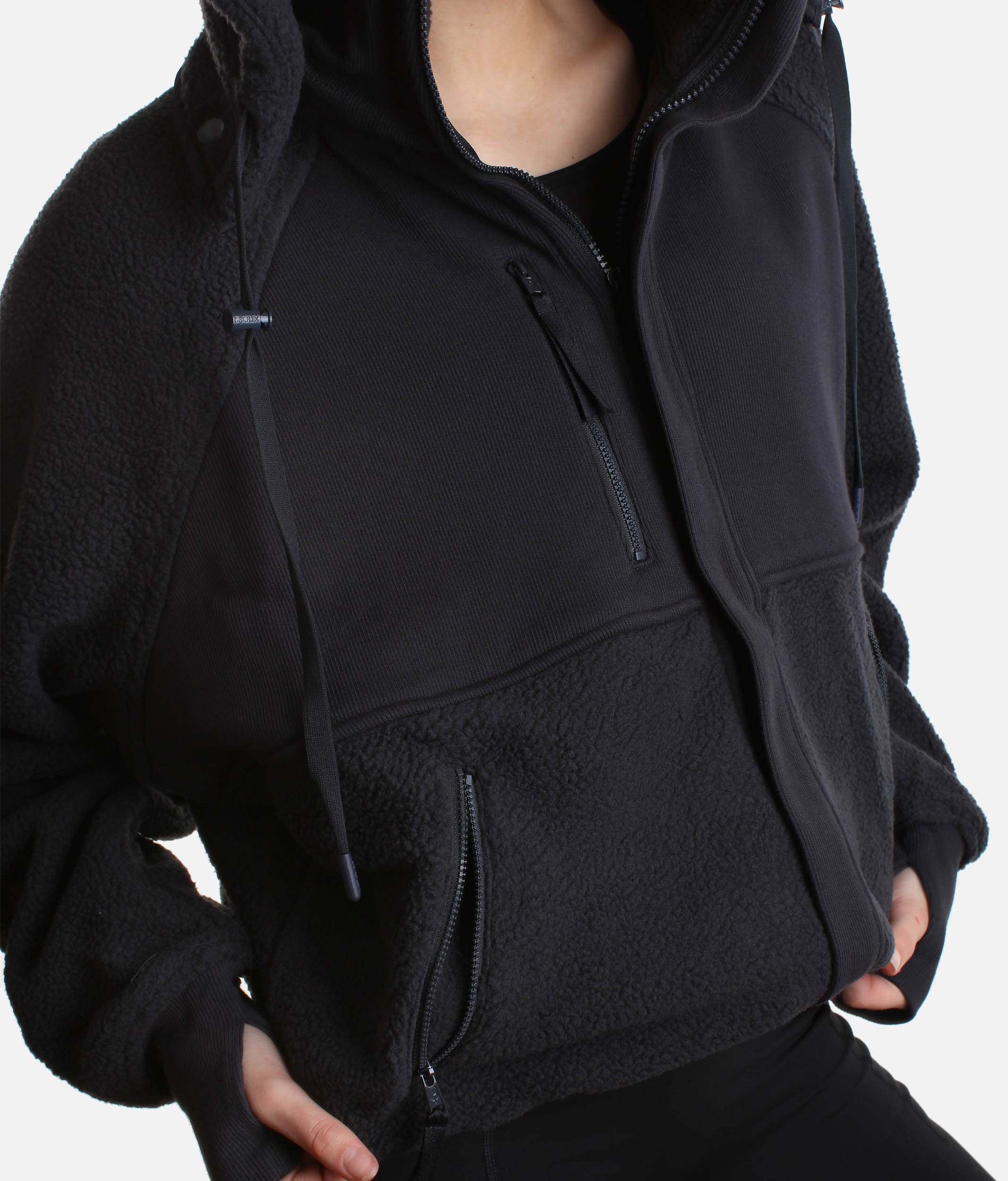 FIND YOUR INNER FLEECE - Jacket with Detachable Hood & Thumbholes