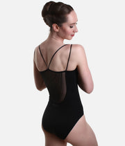 Camisole Leotard with Embroidered Mesh Back - CHAUCER