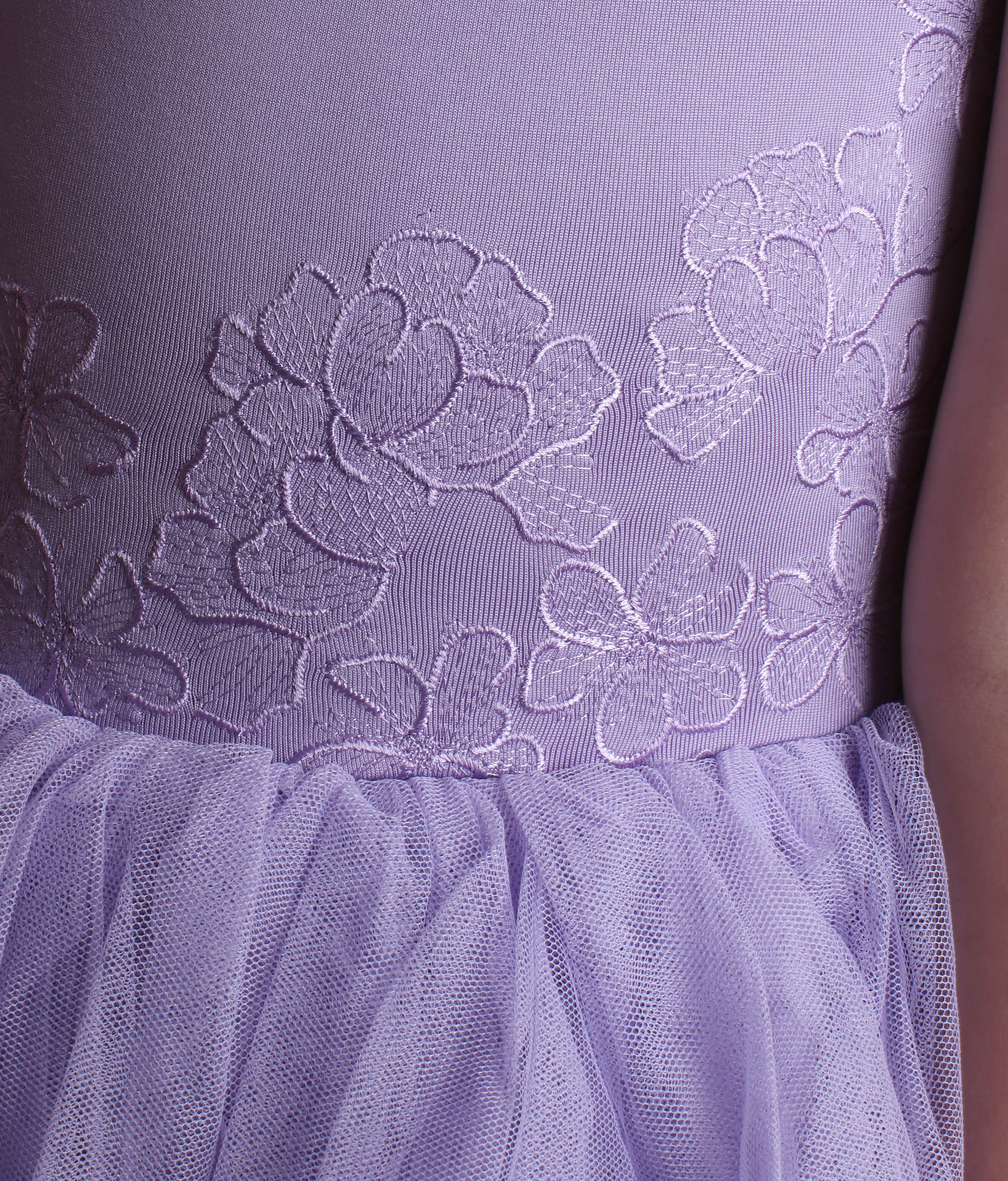 Girls Lucy Cap Sleeve Tutu Dress with Floral Embroidery - CL20002