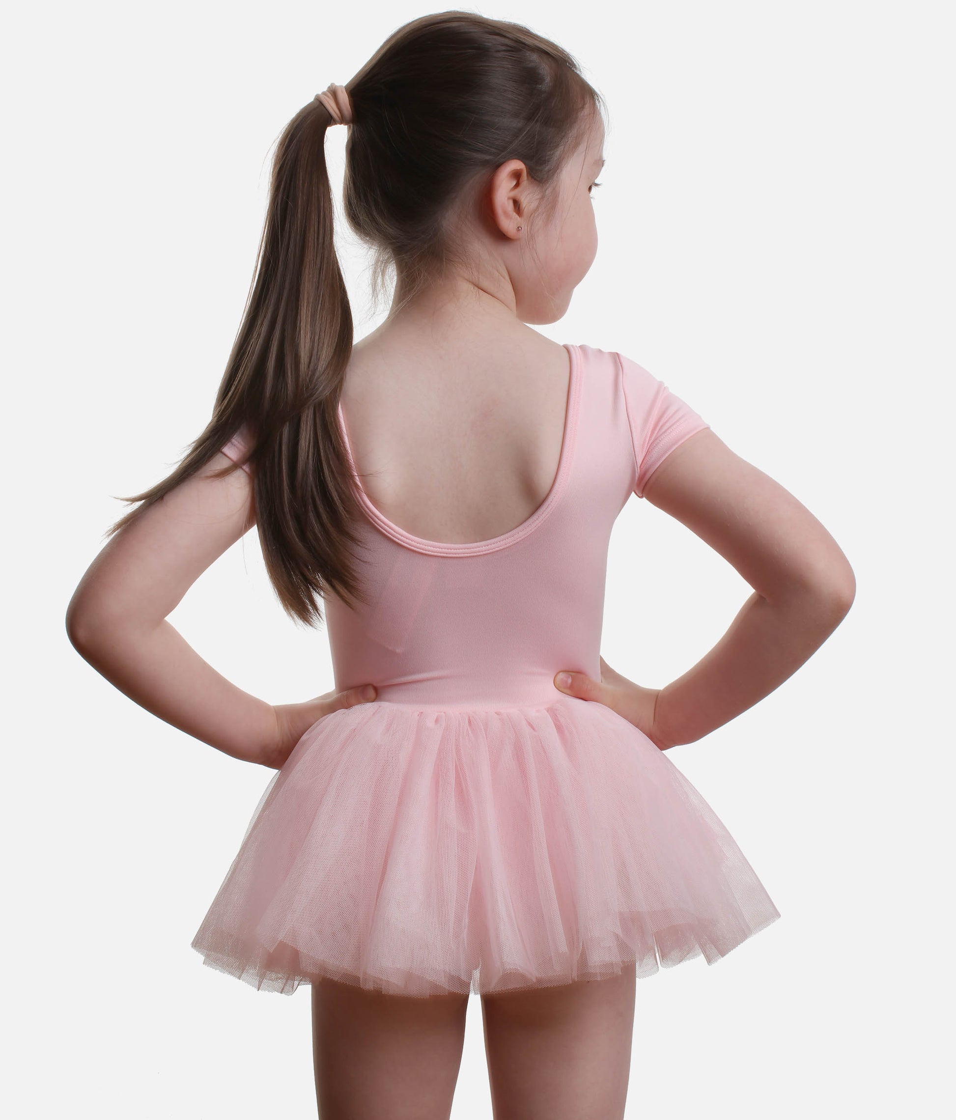 Girls Cap Sleeve Tutu Dress, Twist Detail - CL9262
