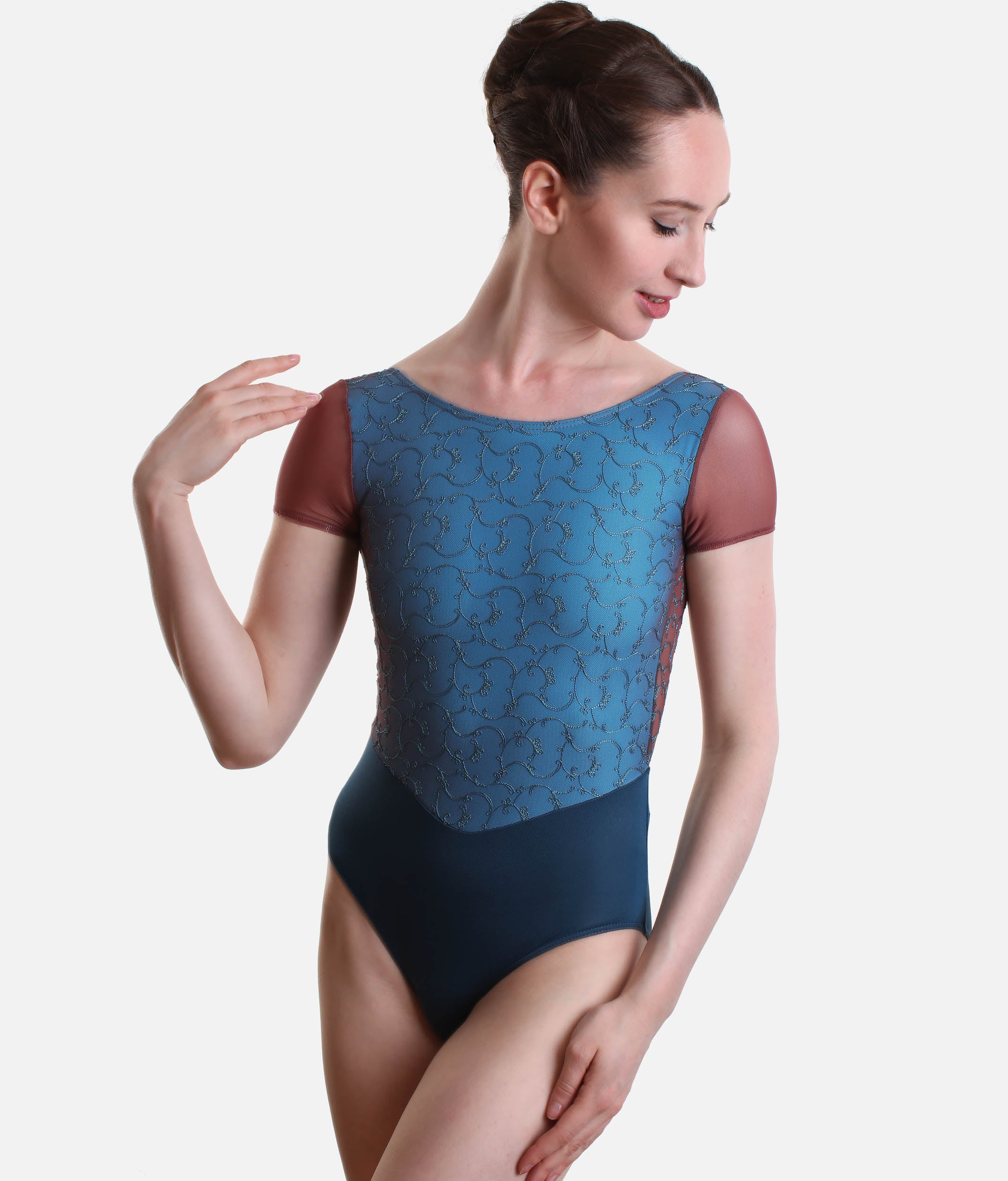 Professional Cap Sleeve Dance Leotard with Open Back - CORALIE