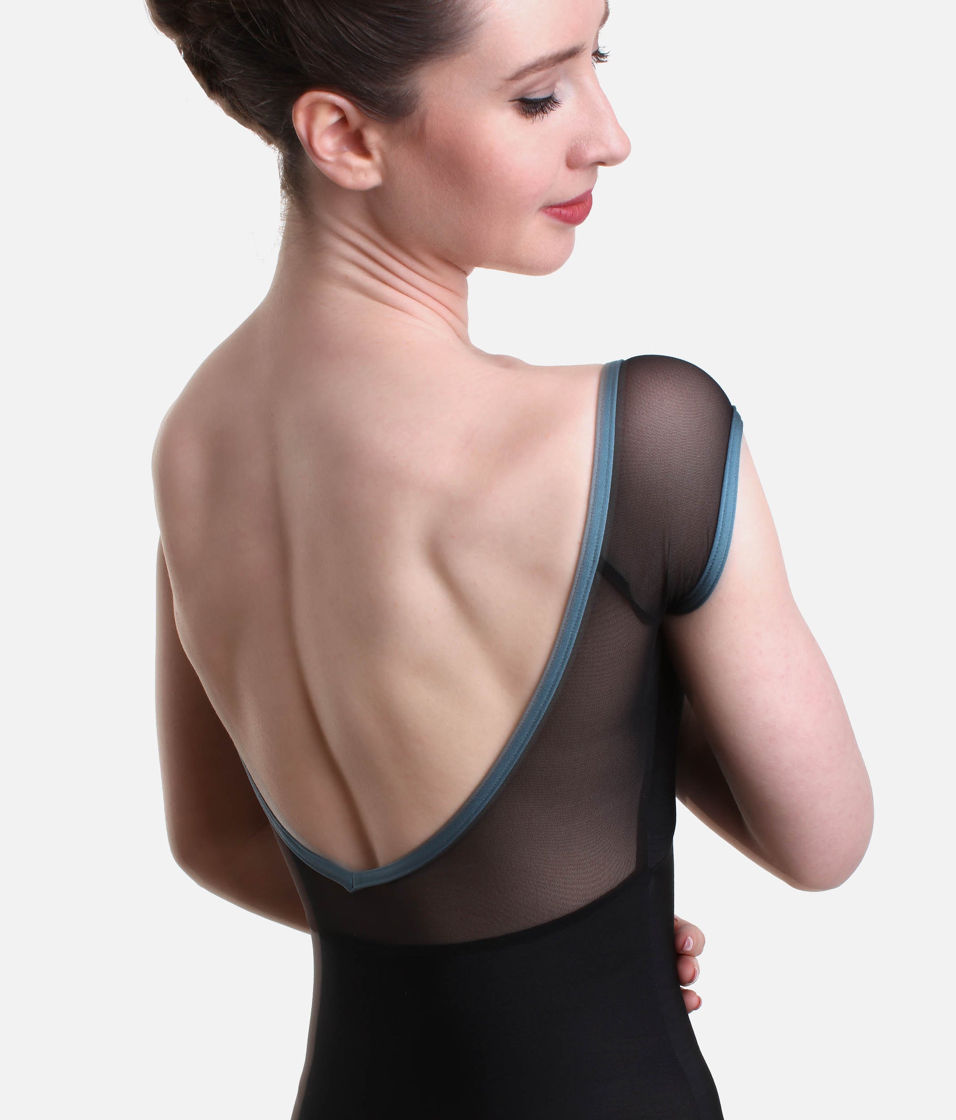 Mesh Cap Sleeve Leotard, Elegant Dancewear for Ballet & Rehearsal - ELLI