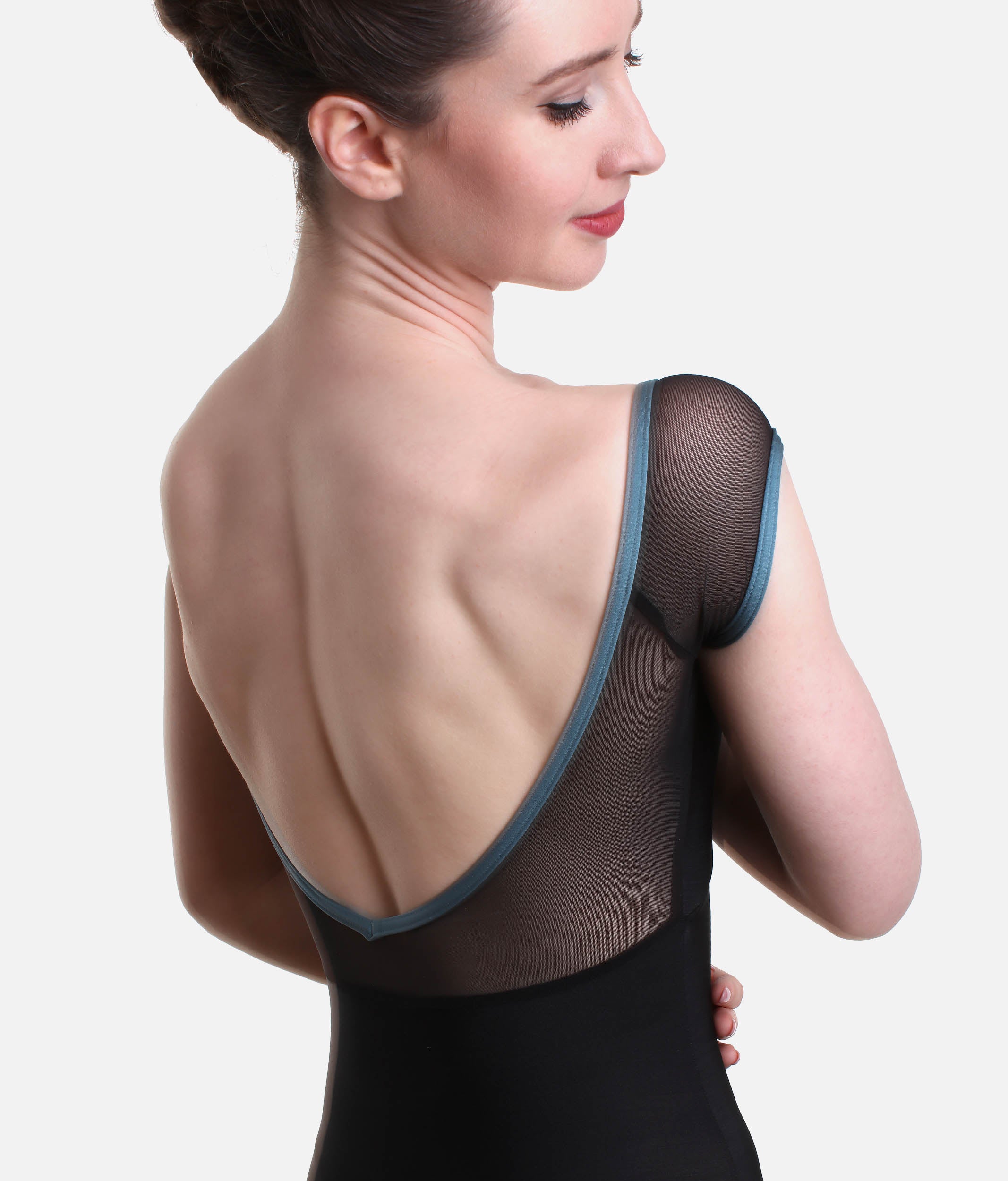 Mesh Cap Sleeve Leotard, Elegant Dancewear for Ballet & Rehearsal - ELLI