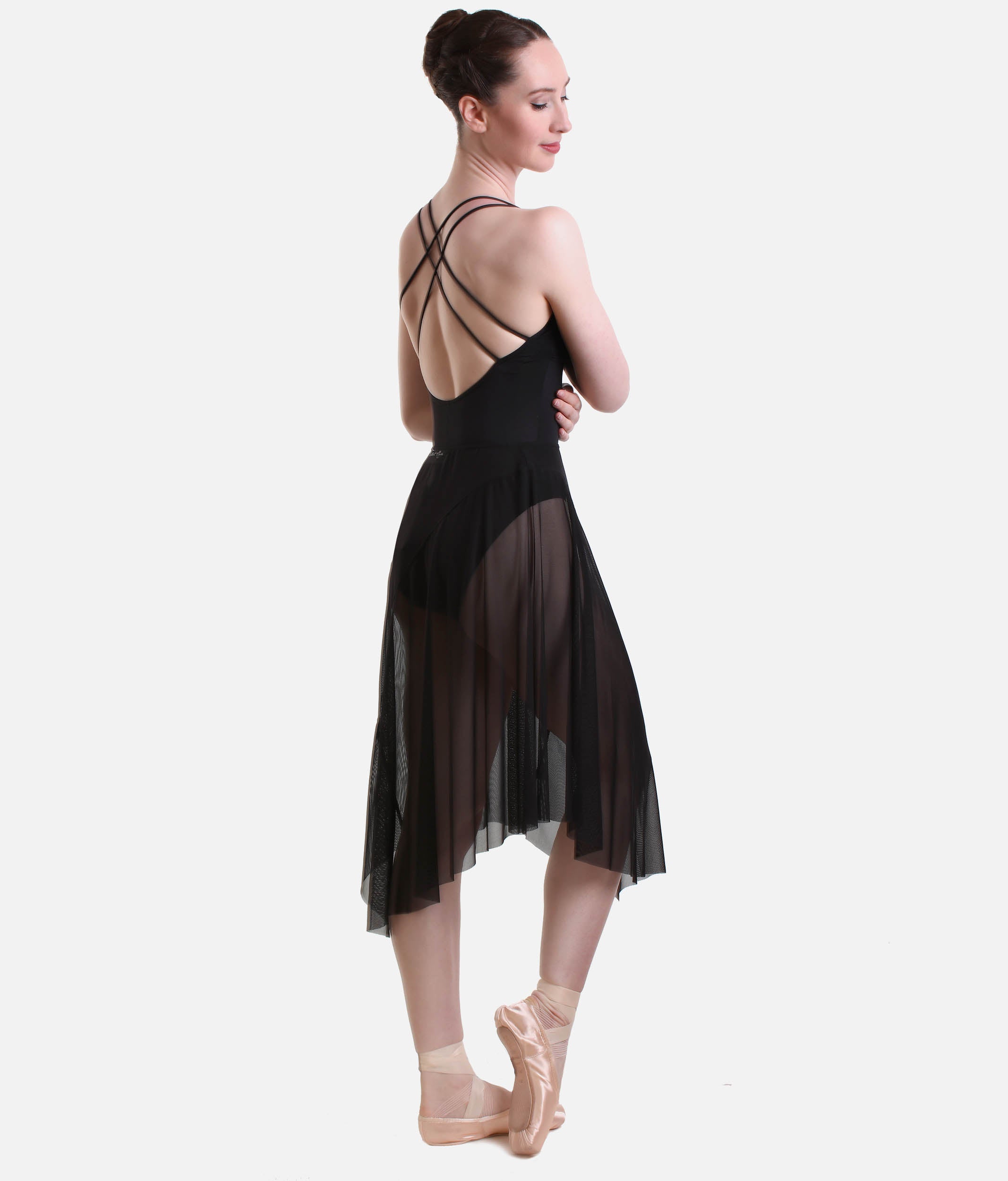 Asymmetrical Long Skirt, Elegant Mesh Skirt for Ballet & Contemporary - FABIA