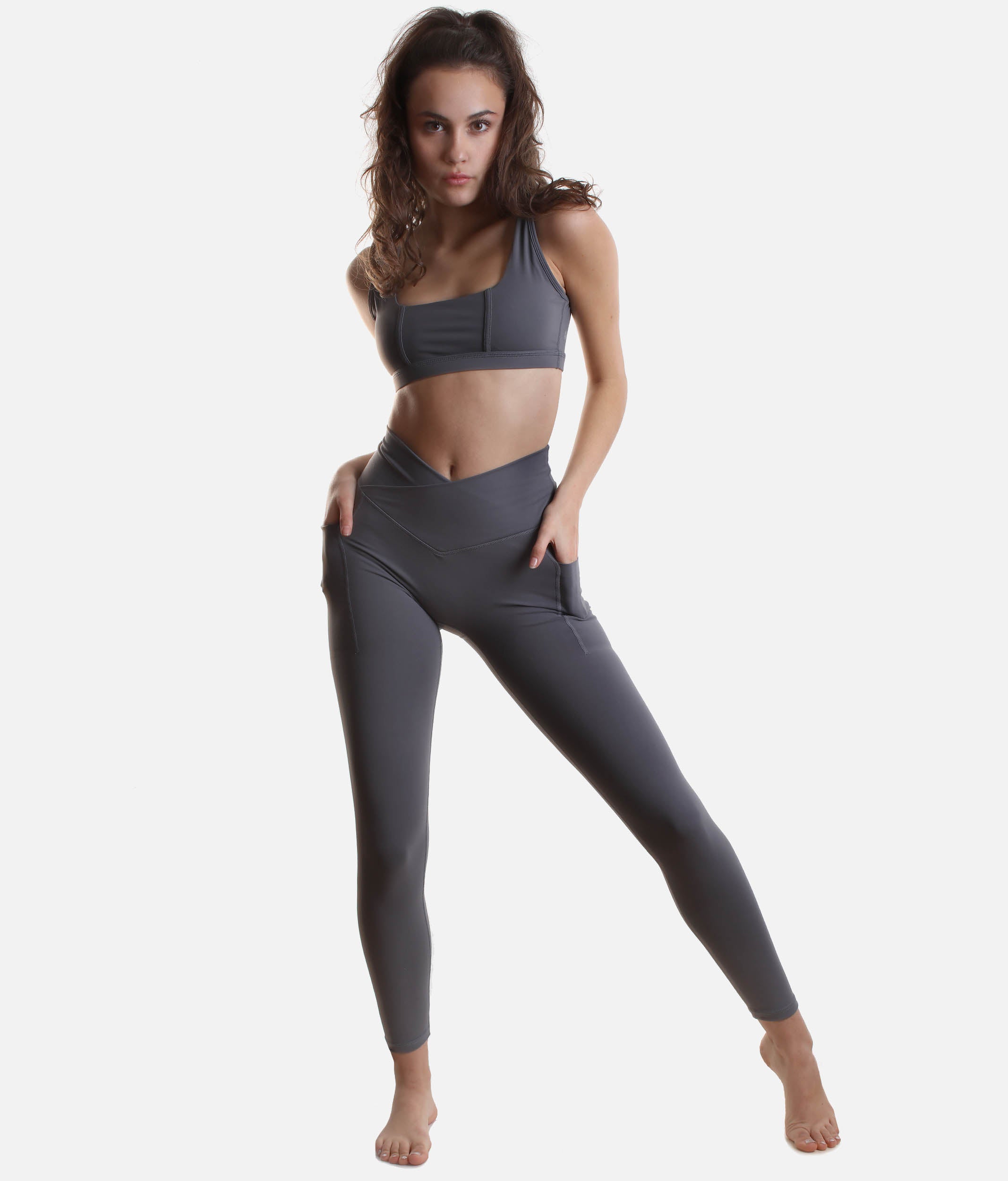 HOURGLASS LEGGINGS with Crisscross Curve-Enhancing Cut, Squat Proof