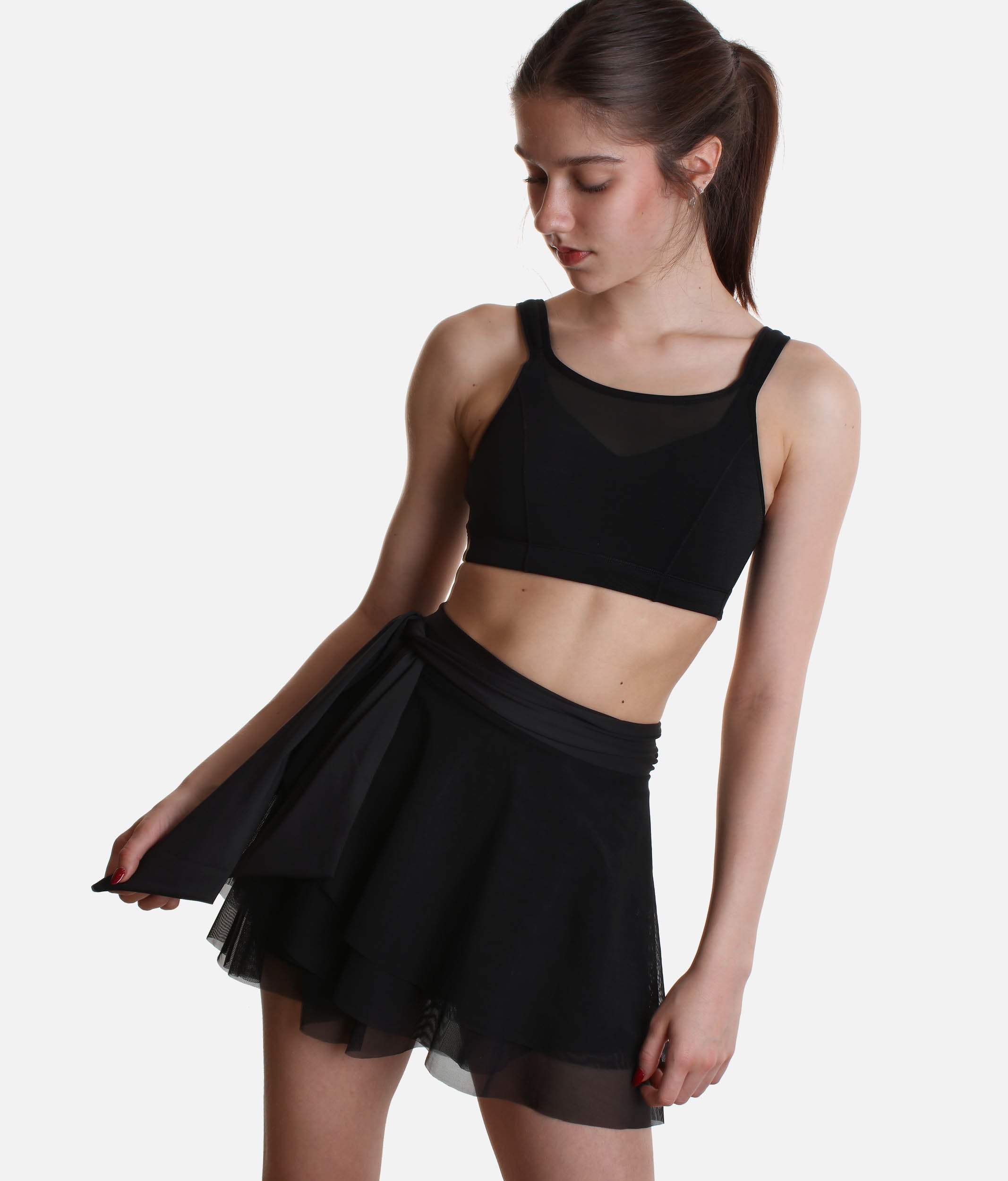 Juliet Wrap Skort – Ballet-Inspired High-Waisted Skirt with Pockets