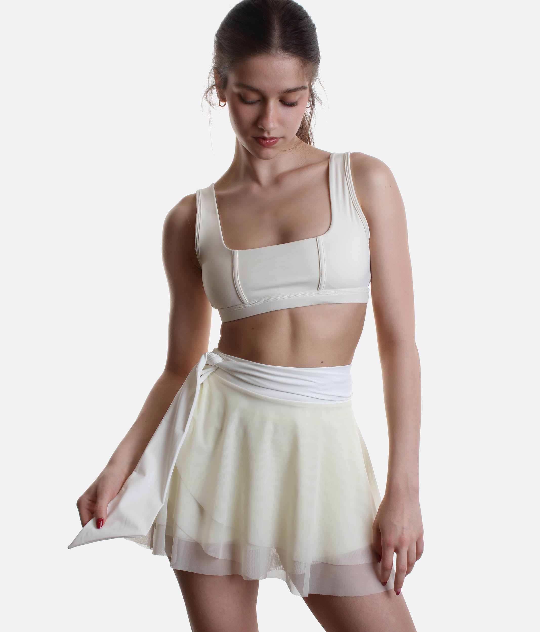 Juliet Wrap Skort – Ballet-Inspired High-Waisted Skirt with Pockets
