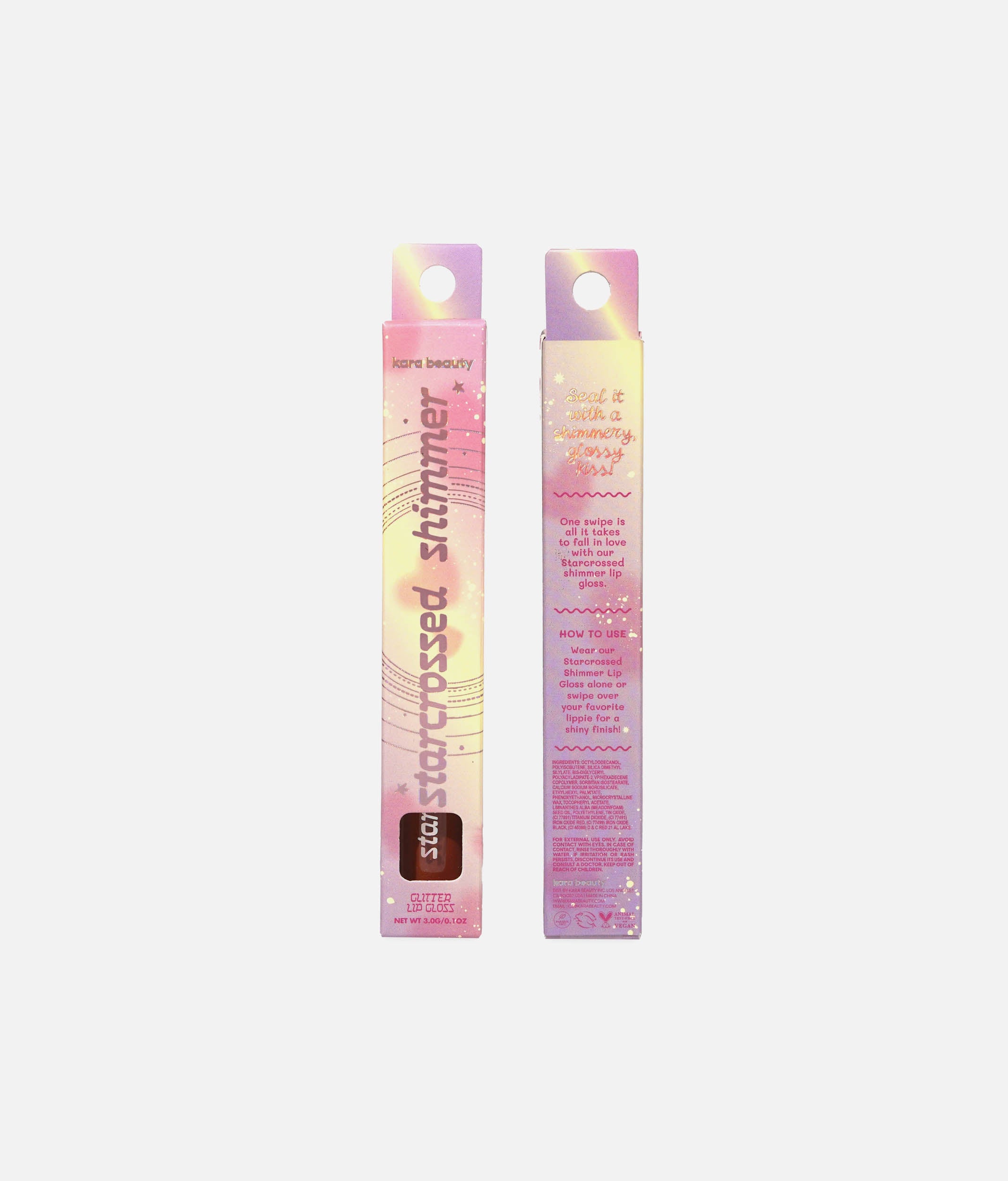 STARCROSSED GLITTER LIP GLOSS High Shine, Non-Sticky Glow - DEEP IN LOVE