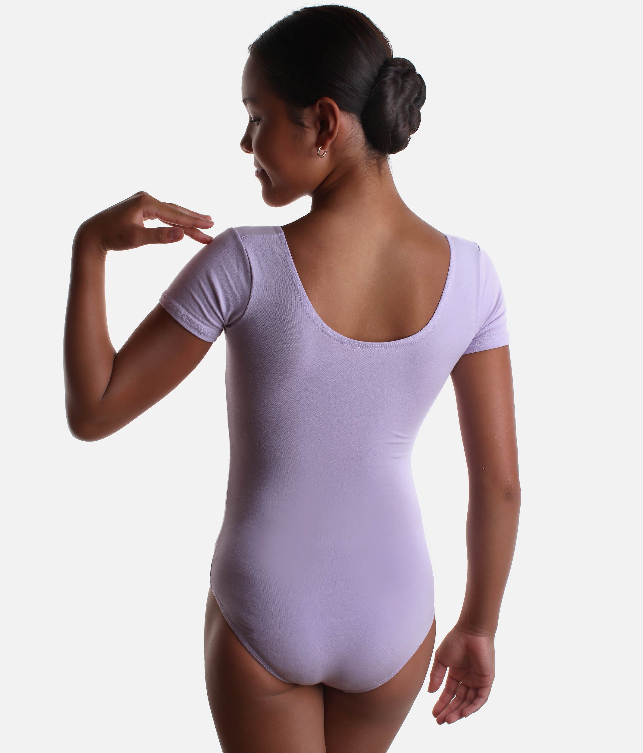 Girls Short Sleeved, Scoop Necked Leotard - PRIM