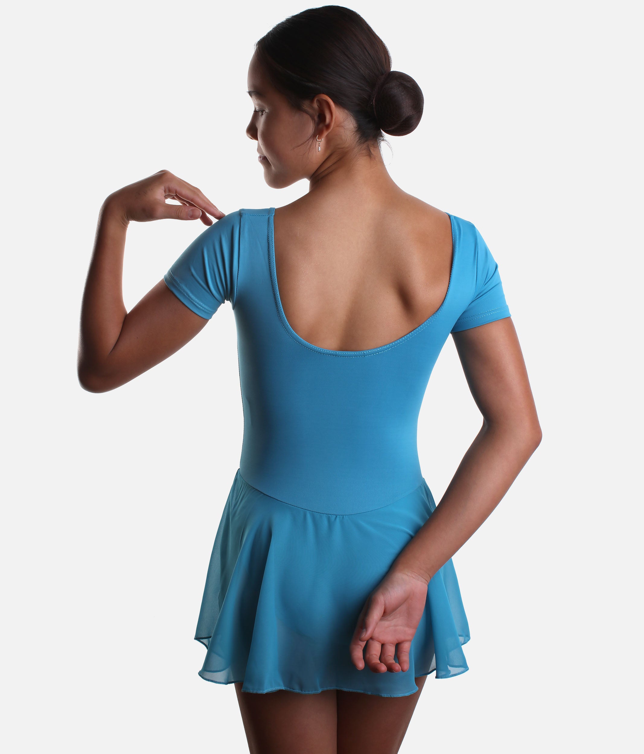 Girls Ballet Skirted Leotard with Cap Sleeves, RAD Exam Approved - REBECCA / FREYA