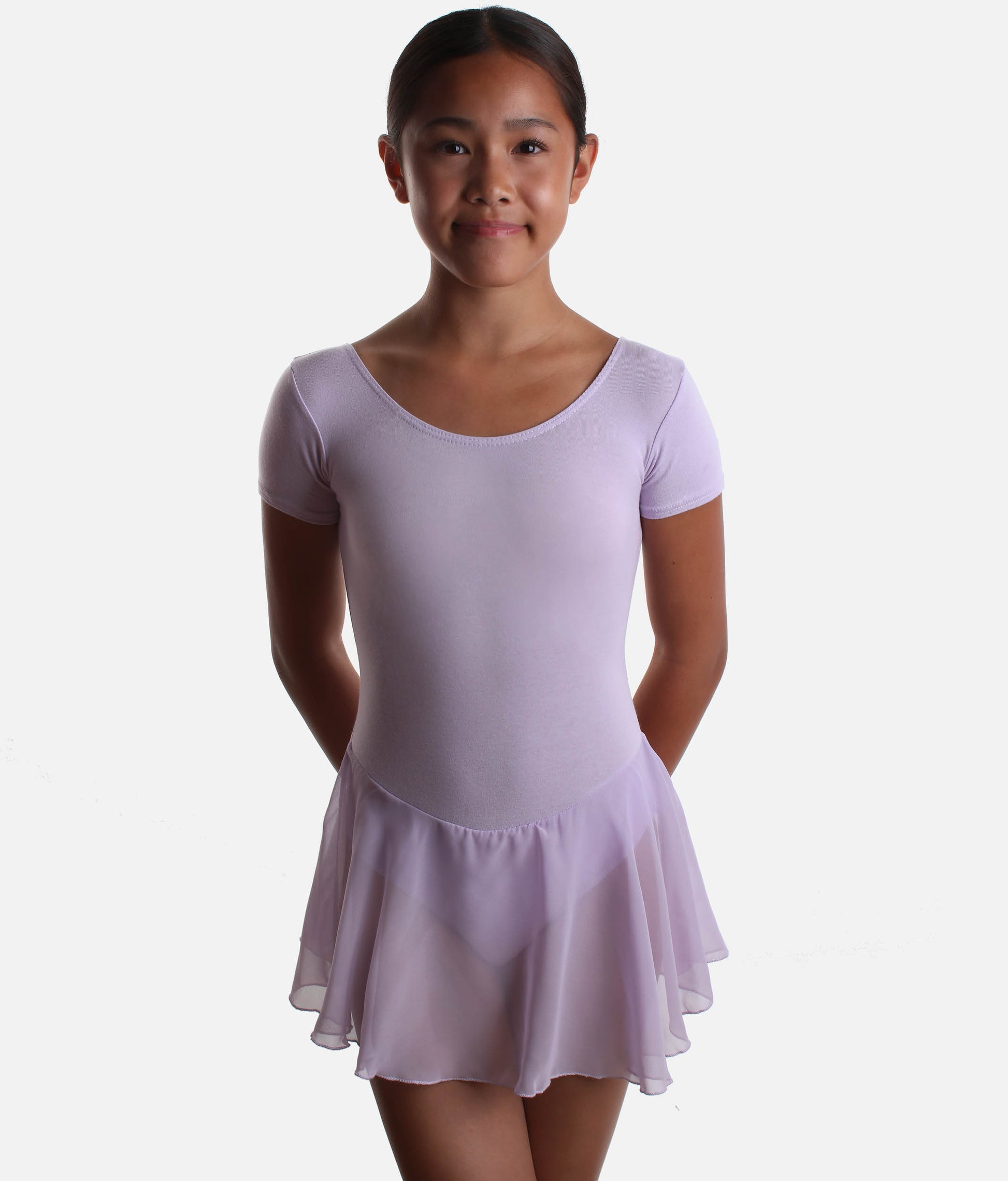 Girls Ballet Skirted Leotard with Cap Sleeves, RAD Exam Approved - REBECCA / FREYA