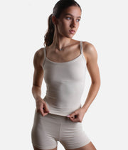 Second-Skin Feel Cami Top for Yoga & Movement, Comfort Fit - RIB SINGLET