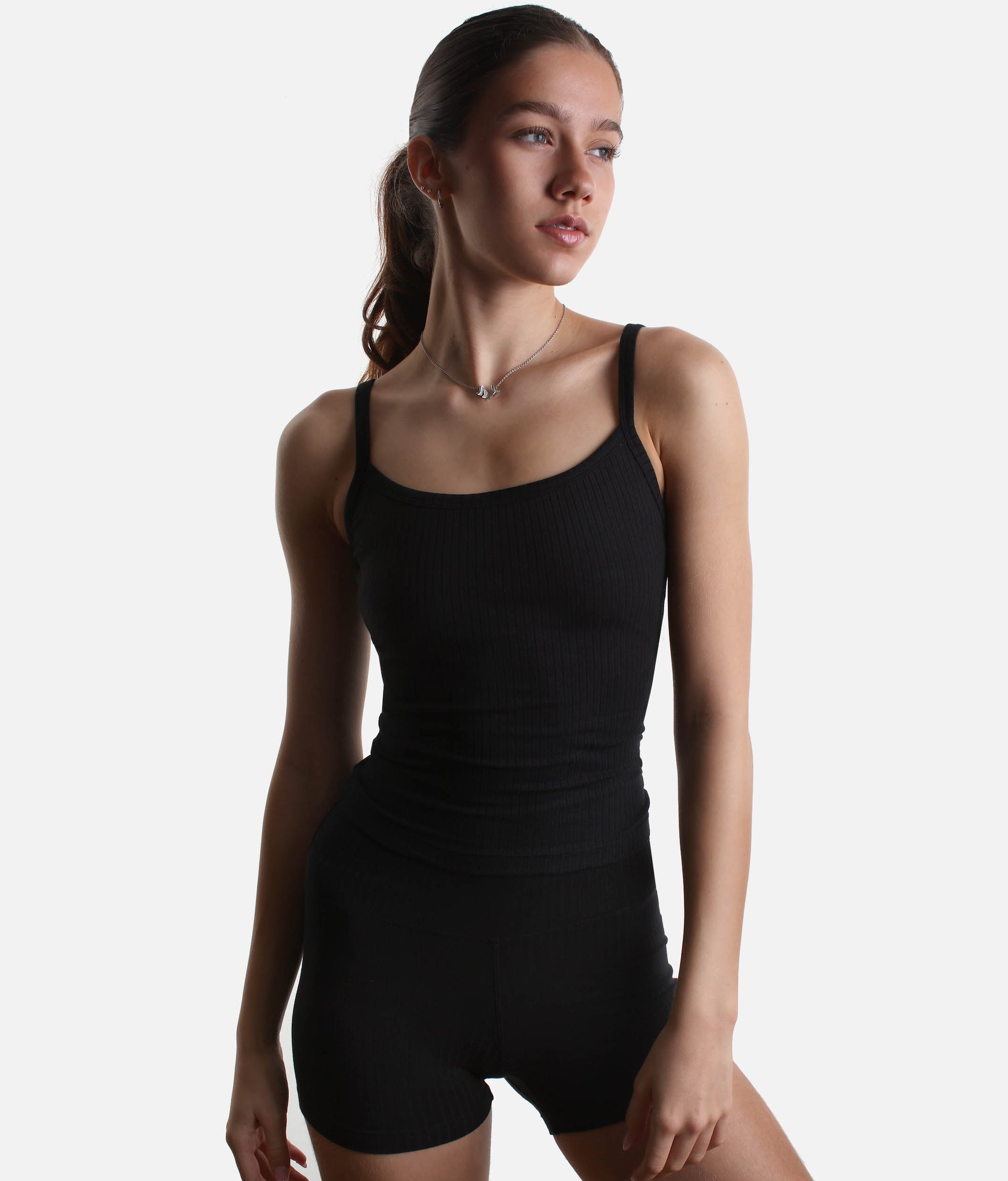 Second-Skin Feel Cami Top for Yoga & Movement, Comfort Fit - RIB SINGLET