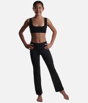 High-Waist Flared Dance Pants for Teen Dancers, Lightweight, Flexible Fit - SL204