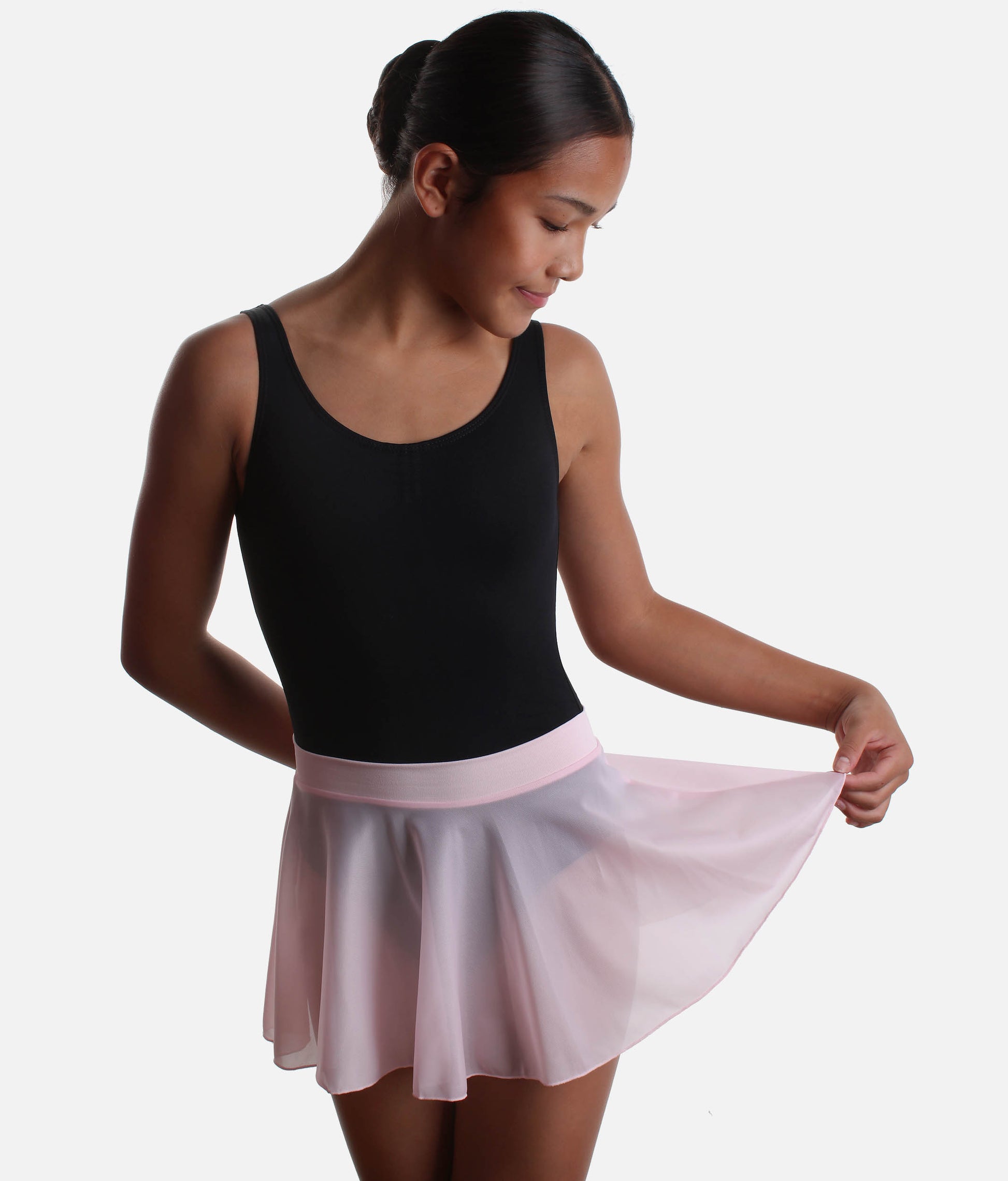 Girls Ballet Skirt, Pull-On with Soft Lycra Waist and Sheer Finish - SL63