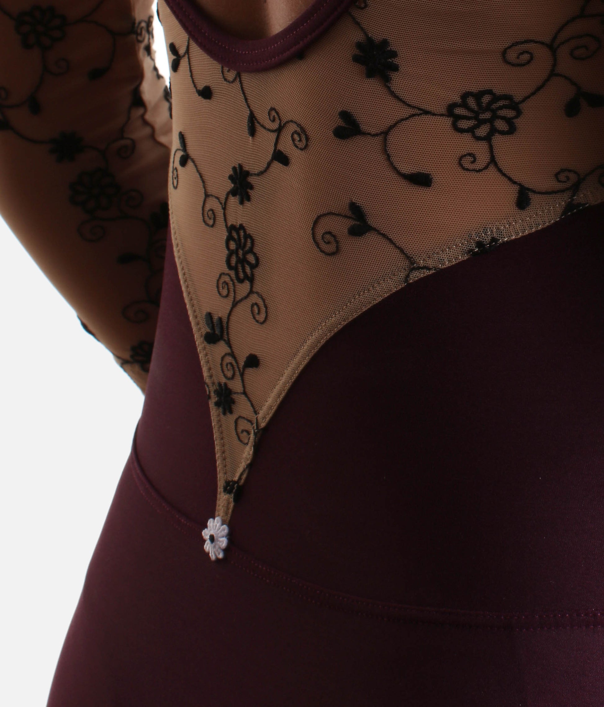 Round Neck Dance Leotard with Deep U-Back Design - TERSICORE DI TURANDOT