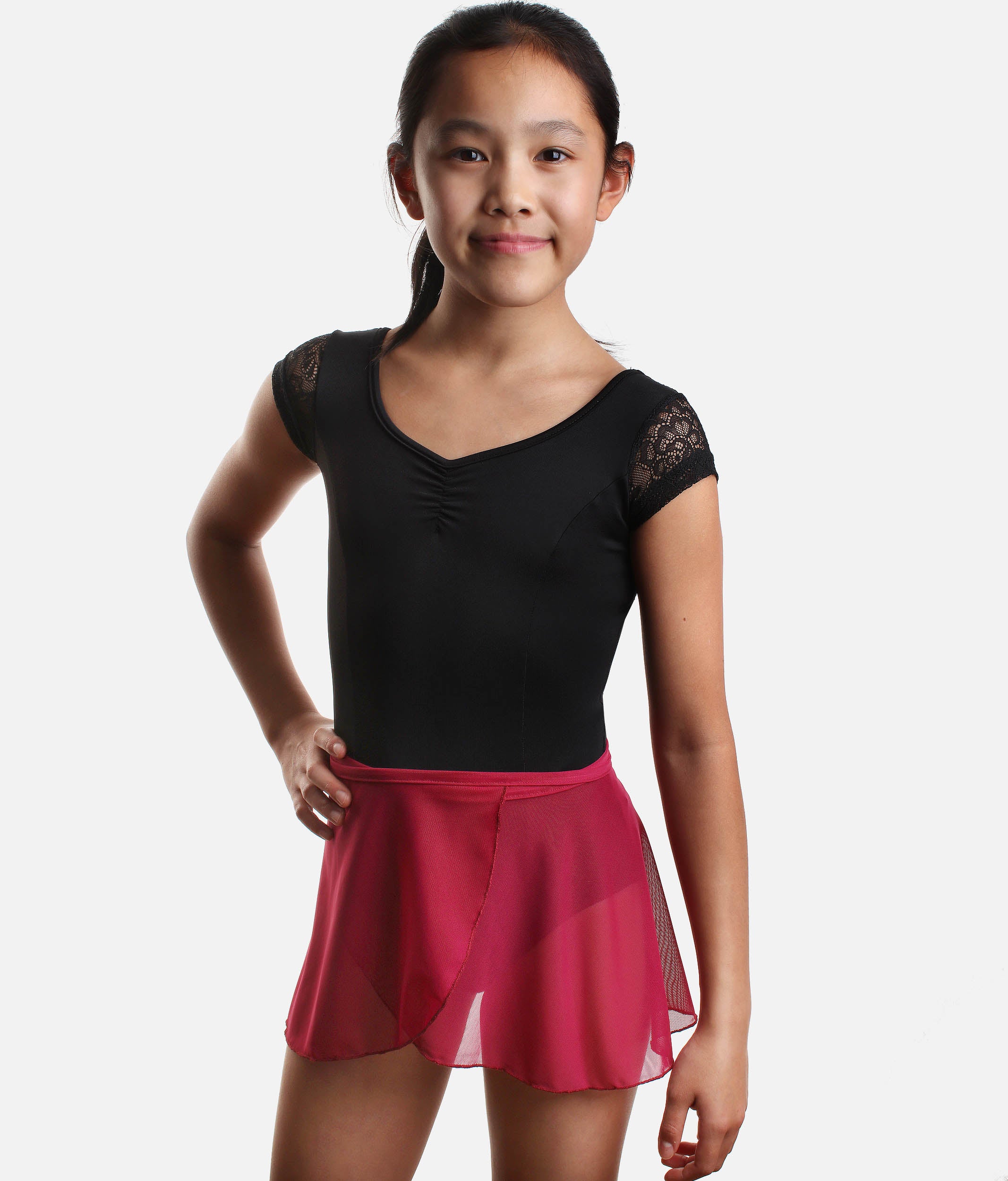 Girls Wrap Ballet Skirt, Lightweight Dancewear with Elegant Fit - TOMOMI