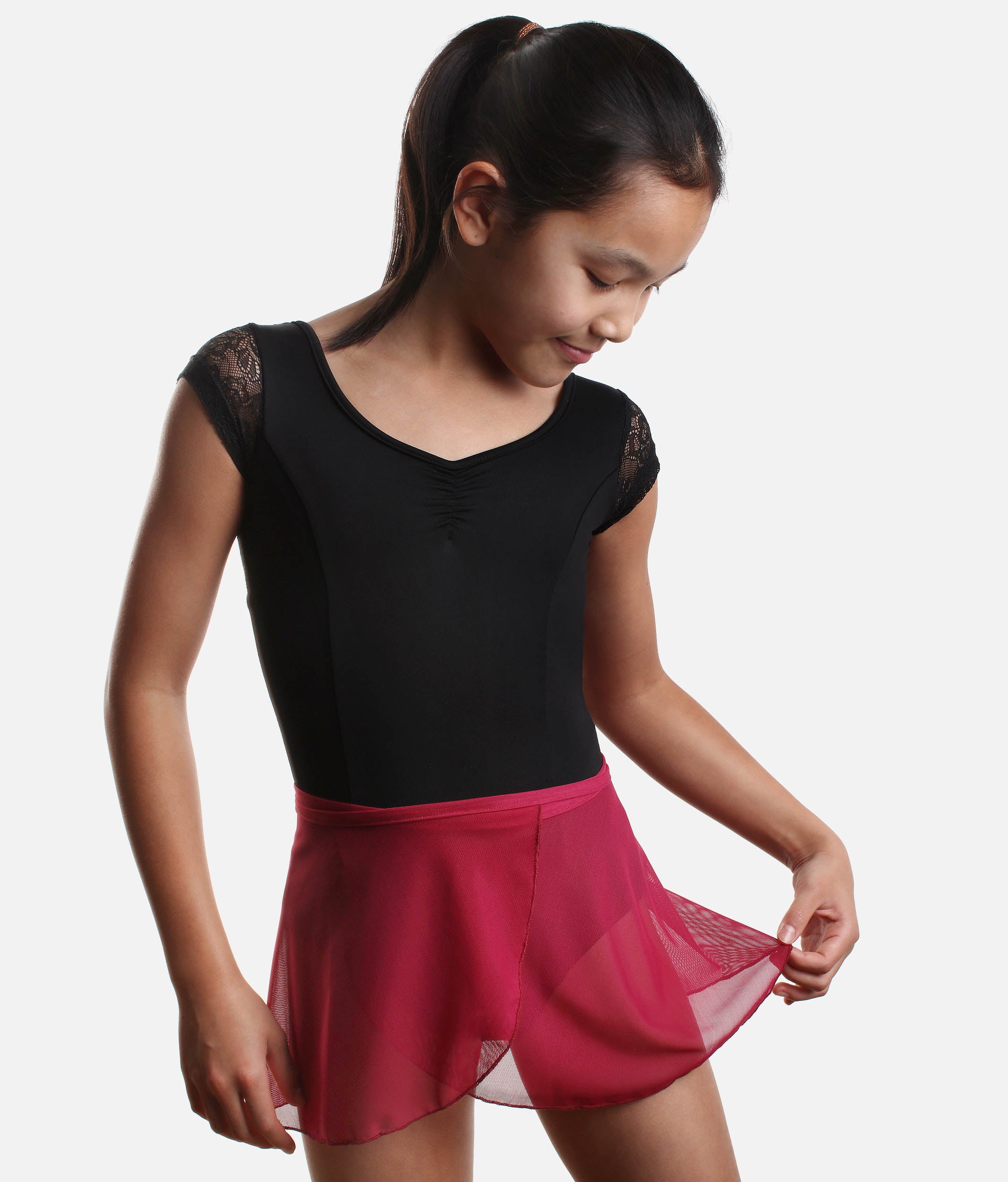 Girls Wrap Ballet Skirt, Lightweight Dancewear with Elegant Fit - TOMOMI
