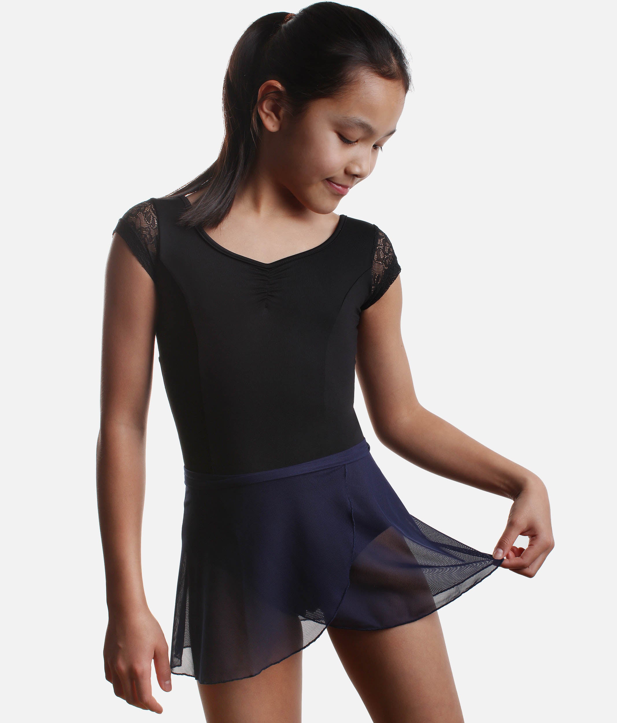 Girls Wrap Ballet Skirt, Lightweight Dancewear with Elegant Fit - TOMOMI