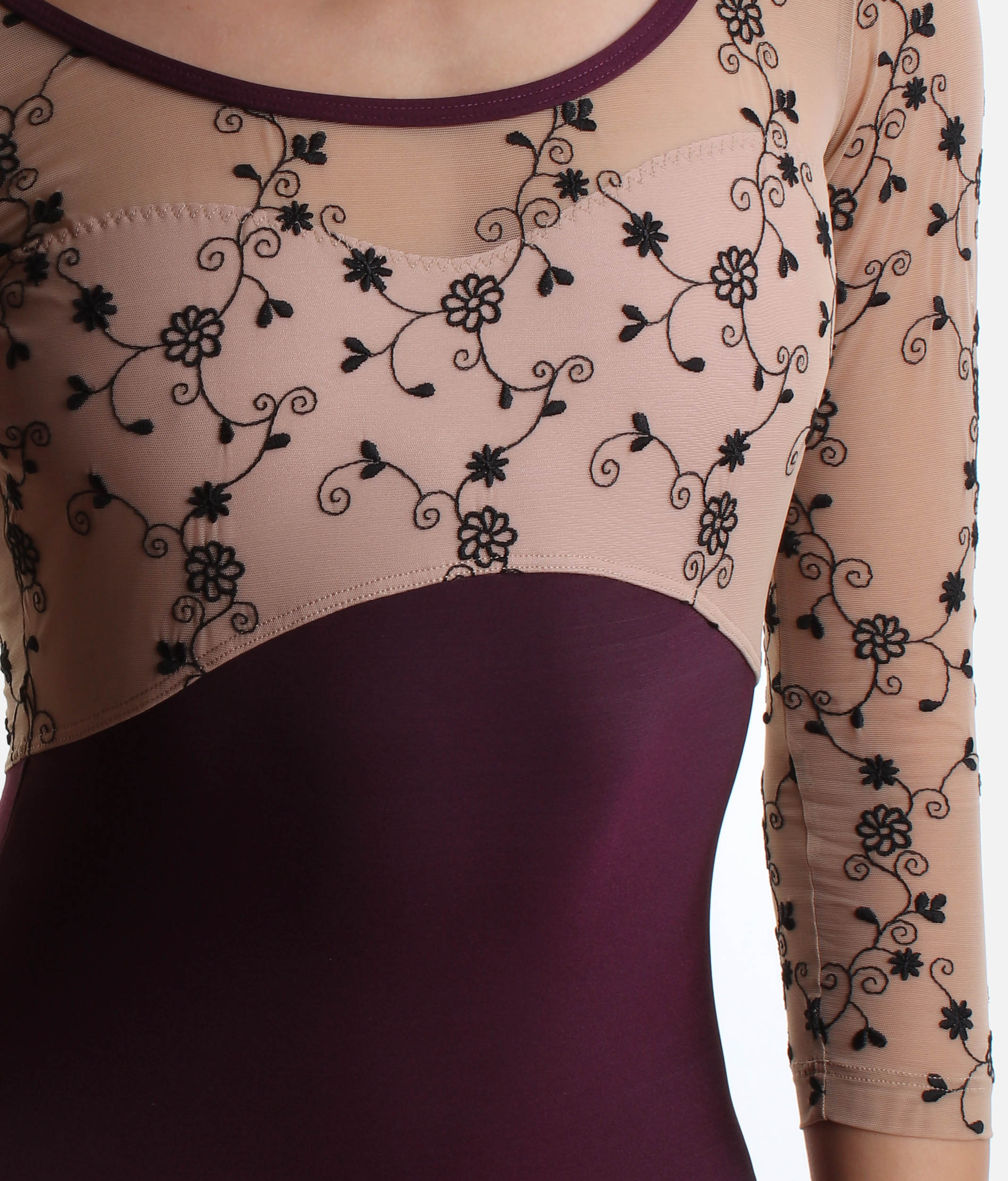 Round Neck Dance Leotard with Deep U-Back Design - TERSICORE DI TURANDOT