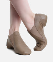 Children Leather Split Sole Jazz Boot with Rubber Pads & Flex Fit - JZE40