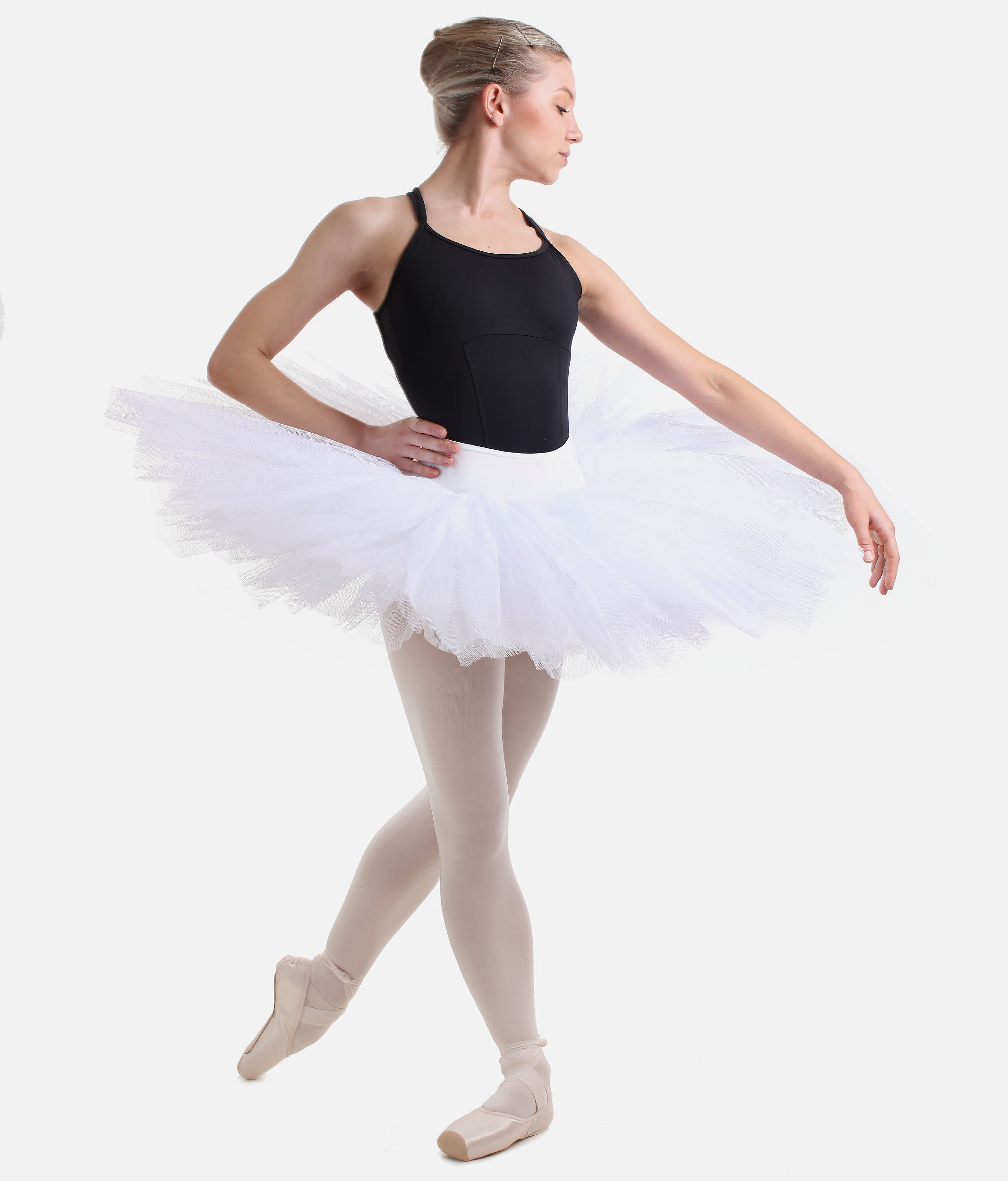Belle Pancake Rehearsal Tutu Skirt with 6-Layer Firm Tulle & Built-In Trunk - R2921