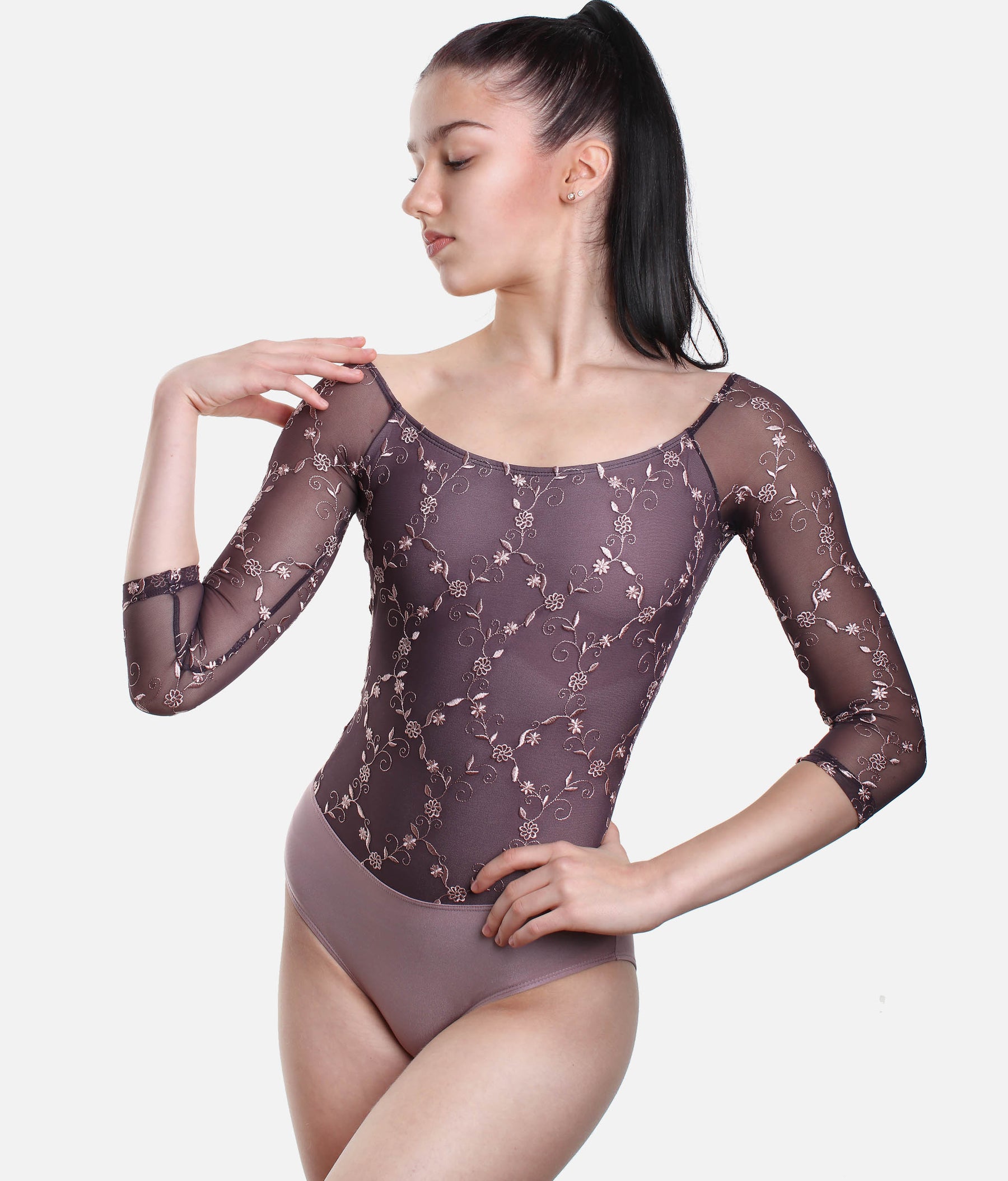 Sleek and Contemporary long Sleeve Leotard - TACITA DI
