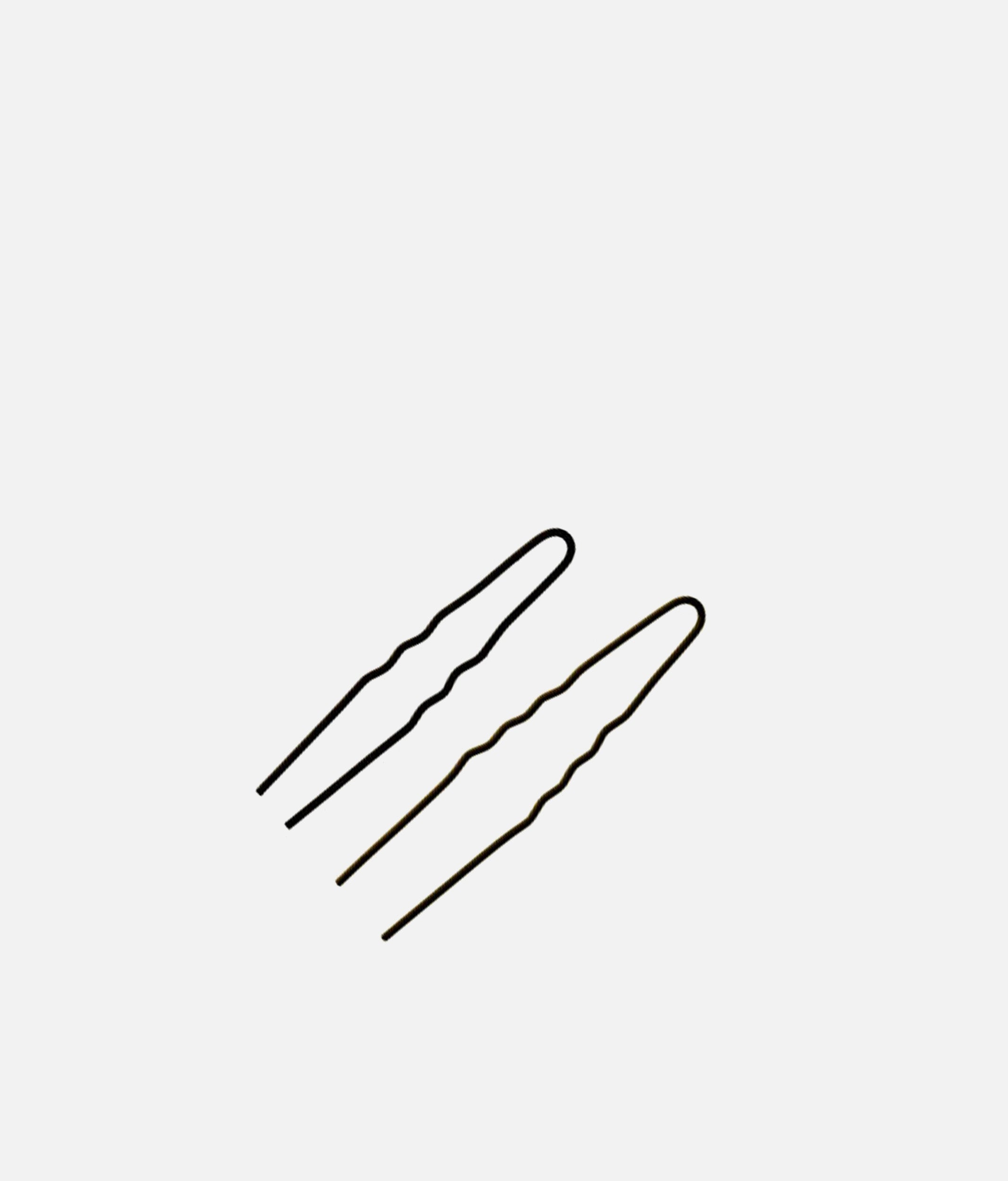 Black Waved Hair Pins, Sleek, Strong & Stage-Ready - TH042