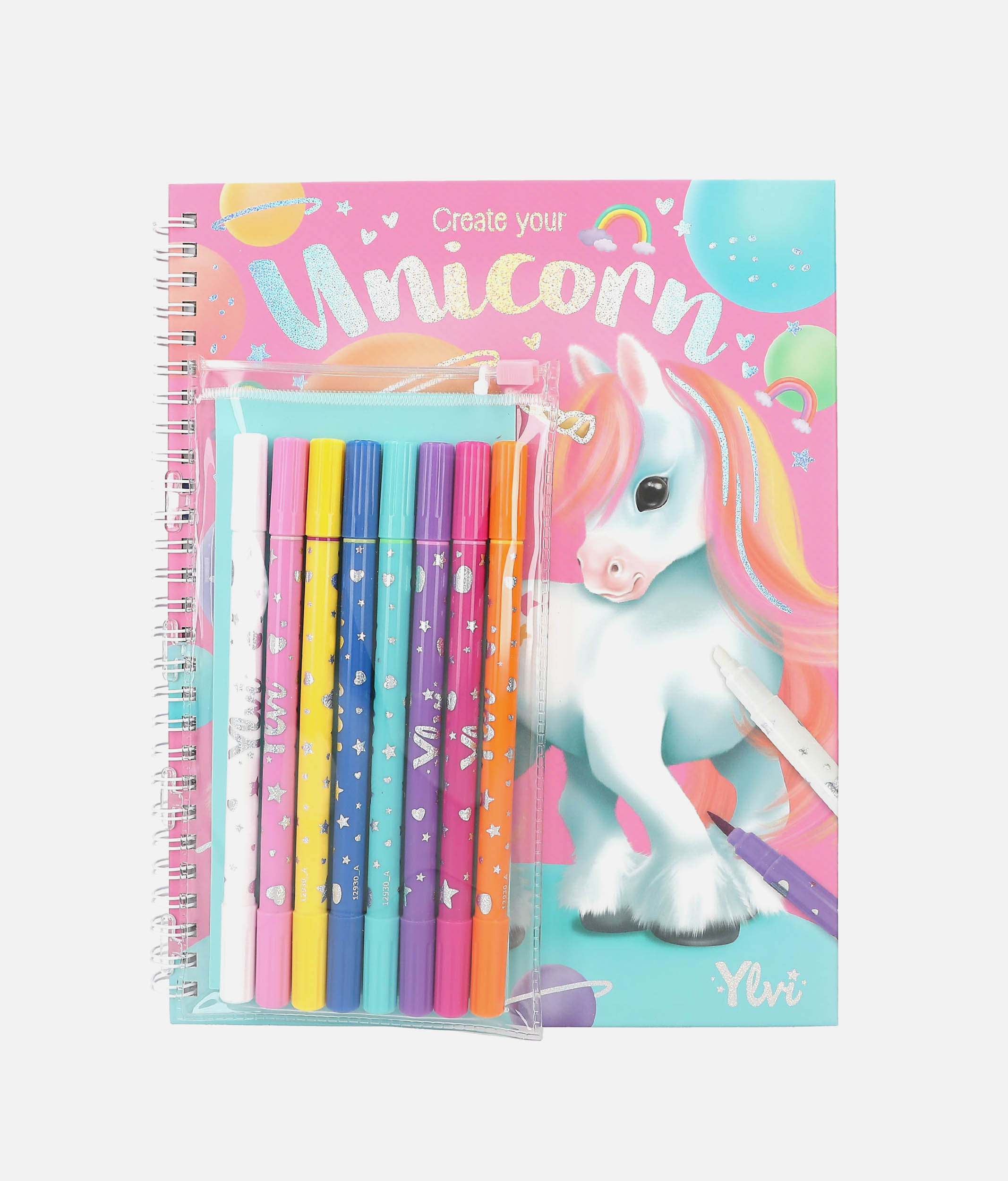 Ylvi Unicorn, Colouring Book With Pens - 0012930