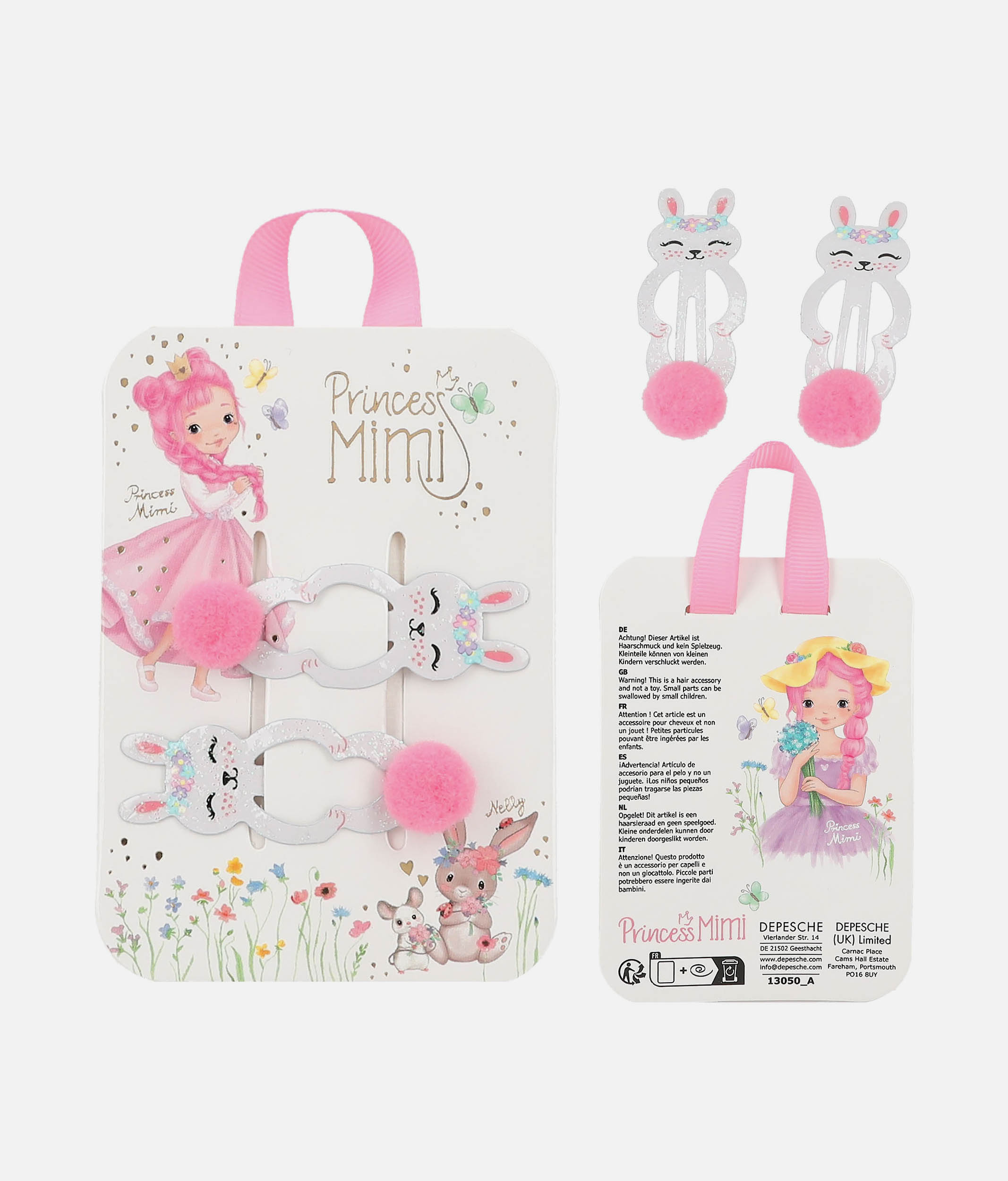 Princess Mimi Hair Clips With POMPOM - 0013050