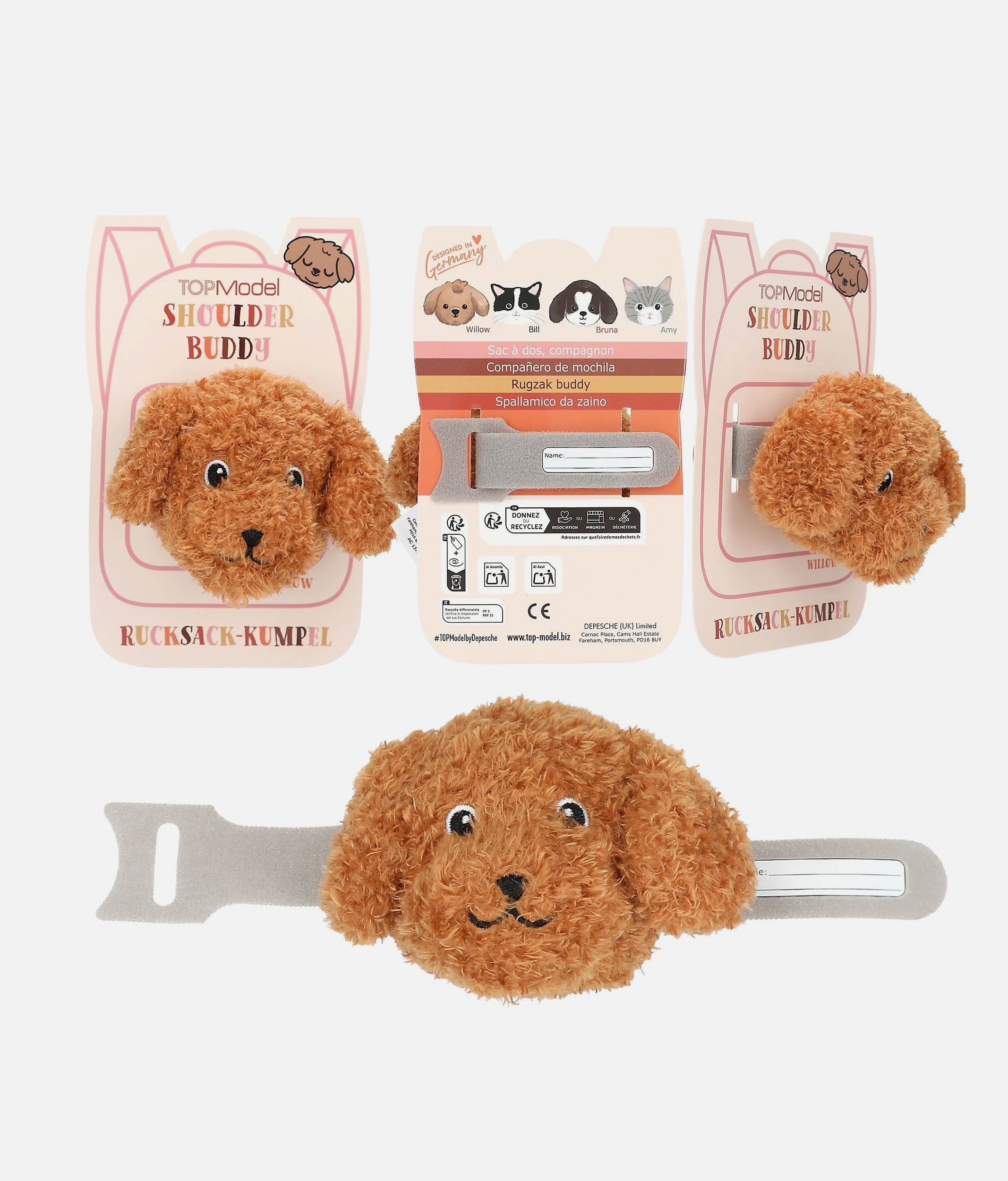 TOPModel Shoulder Buddy, Plush Backpack Accessory - 0013728