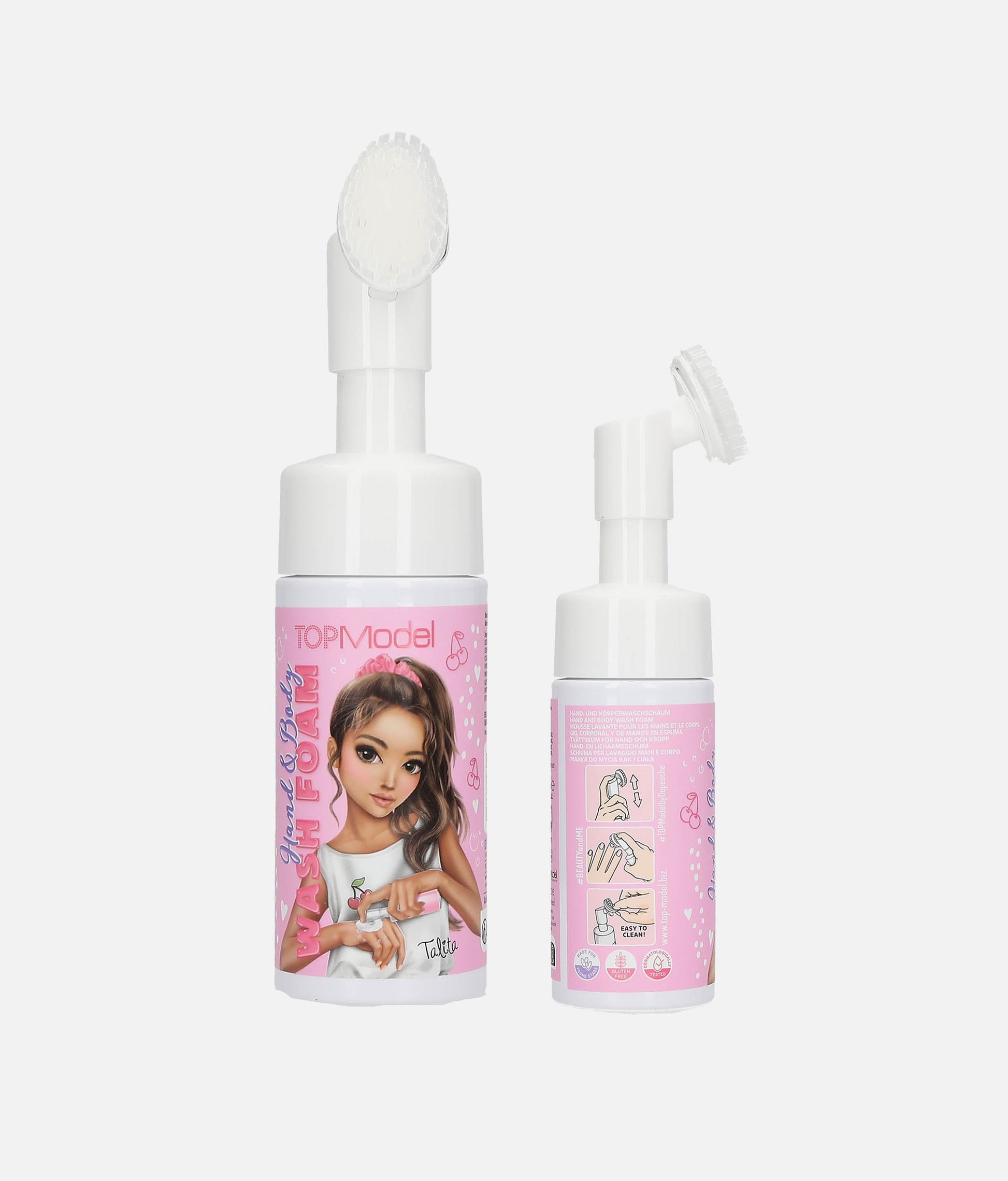 TOPModel Hand & Body Wash Foam, Fruity Glow with Soft Brush - 0013501