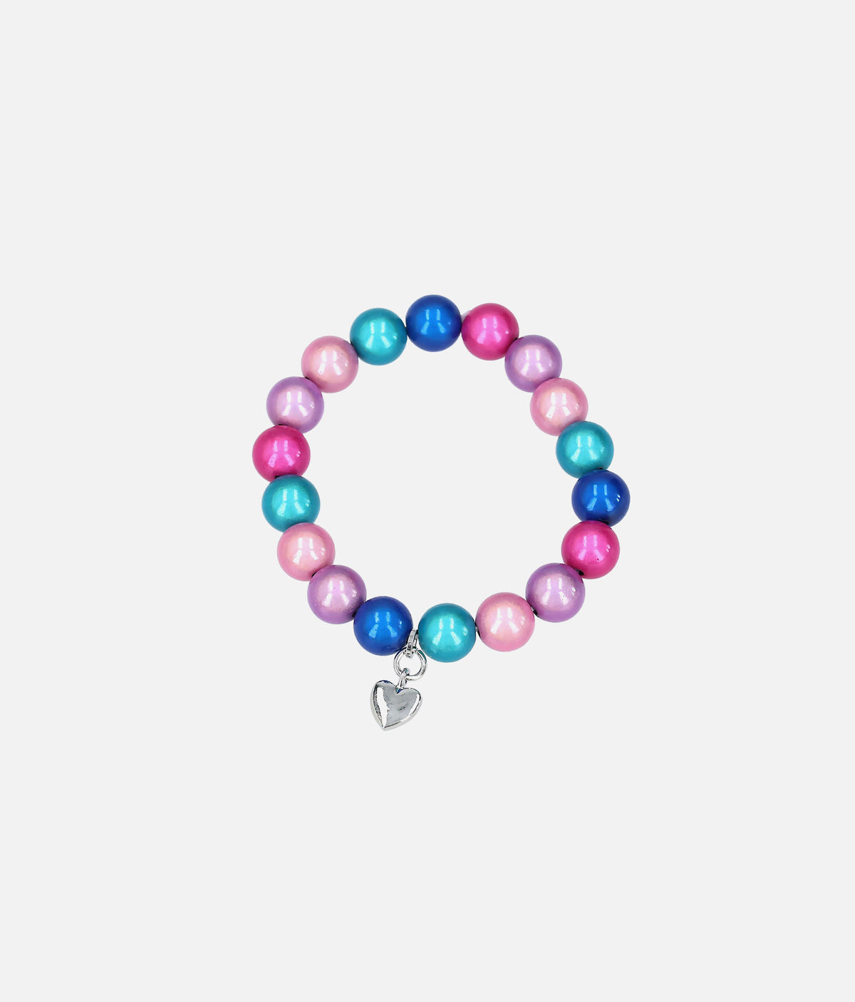 Ylvi Luminized Beaded Bracelet with Heart Charm - 0013557