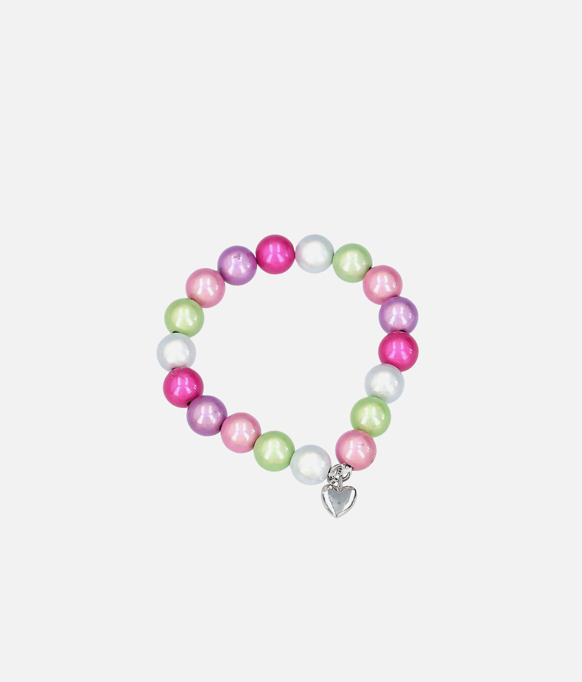 Ylvi Luminized Beaded Bracelet with Heart Charm - 0013557
