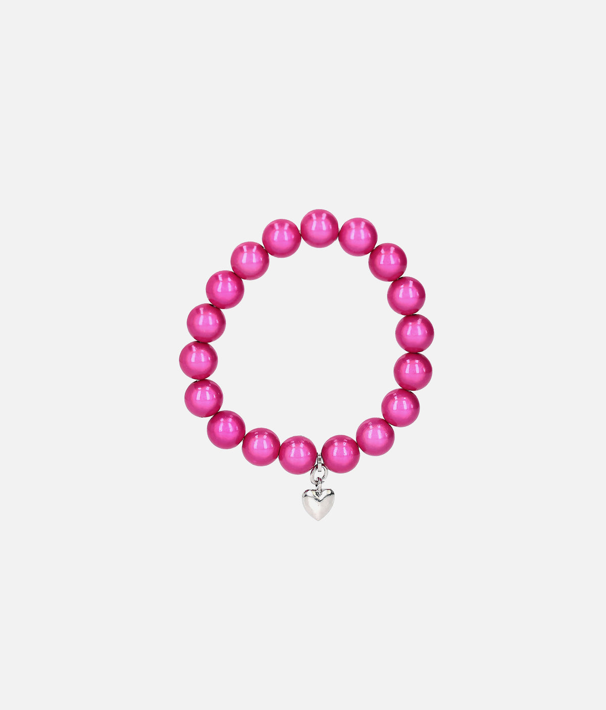 Ylvi Luminized Beaded Bracelet with Heart Charm - 0013557