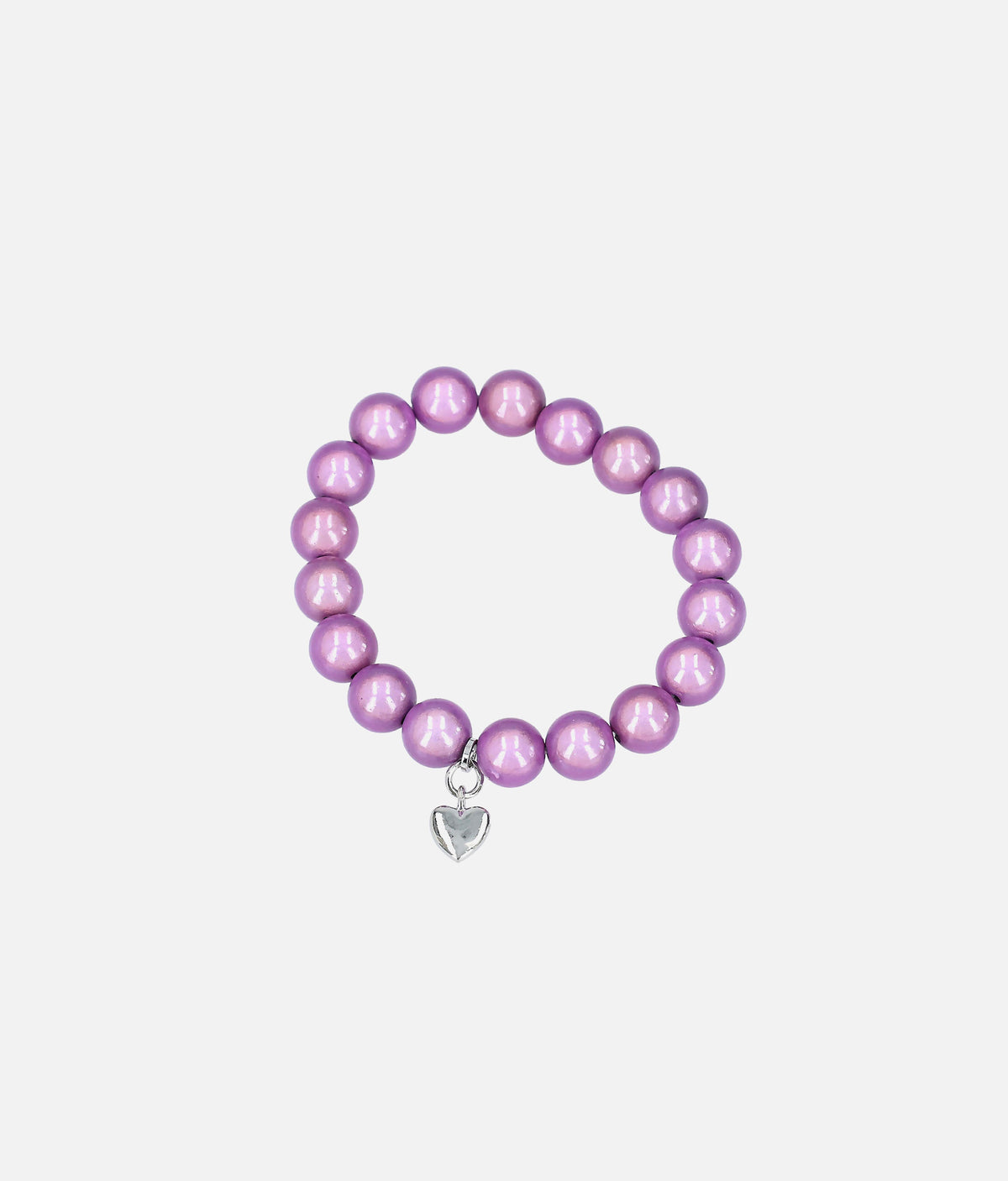 Ylvi Luminized Beaded Bracelet with Heart Charm - 0013557