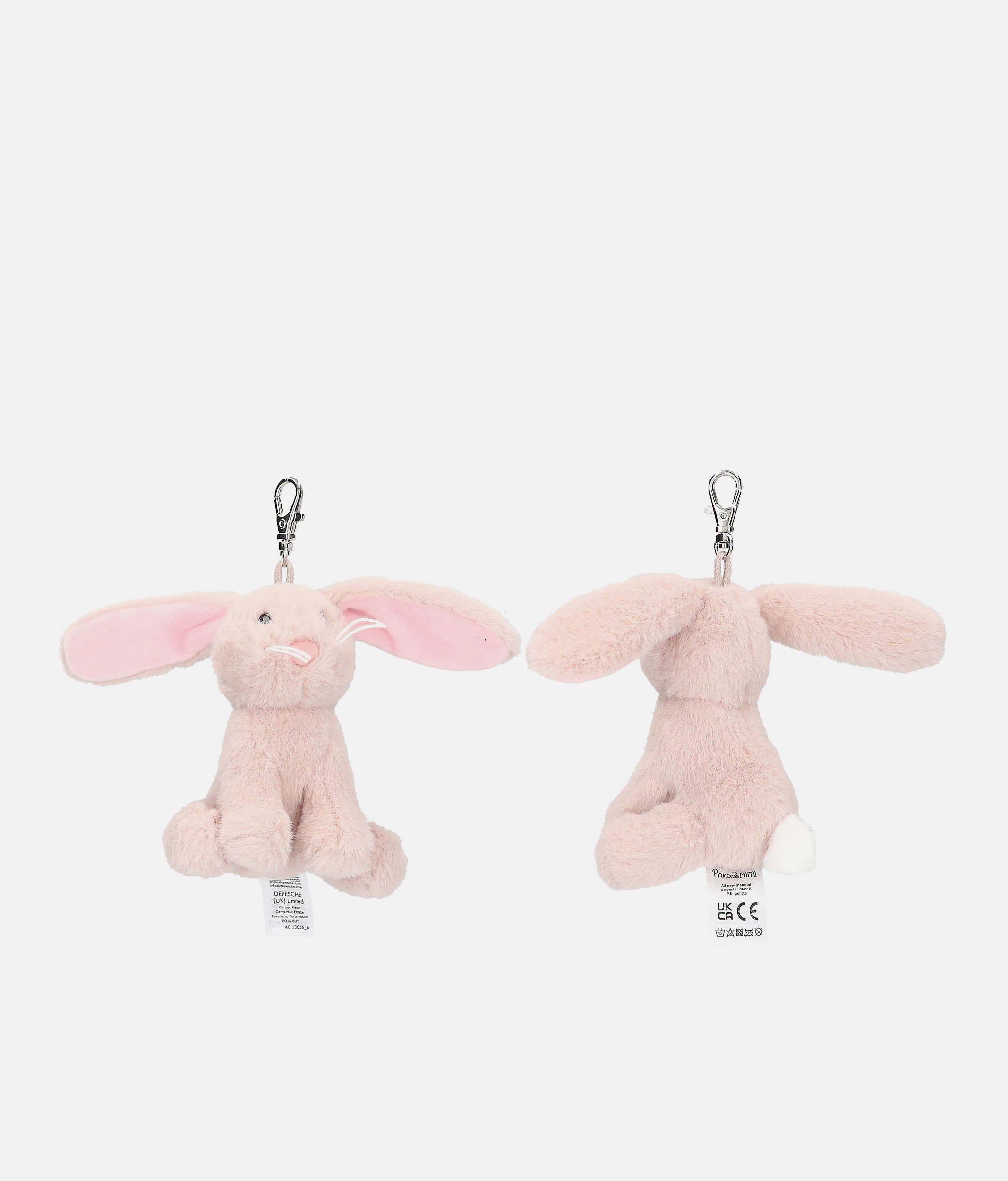 Princess Mimi Plush Bunny Pendant, Cute Pastel Bag Charm - 0013635