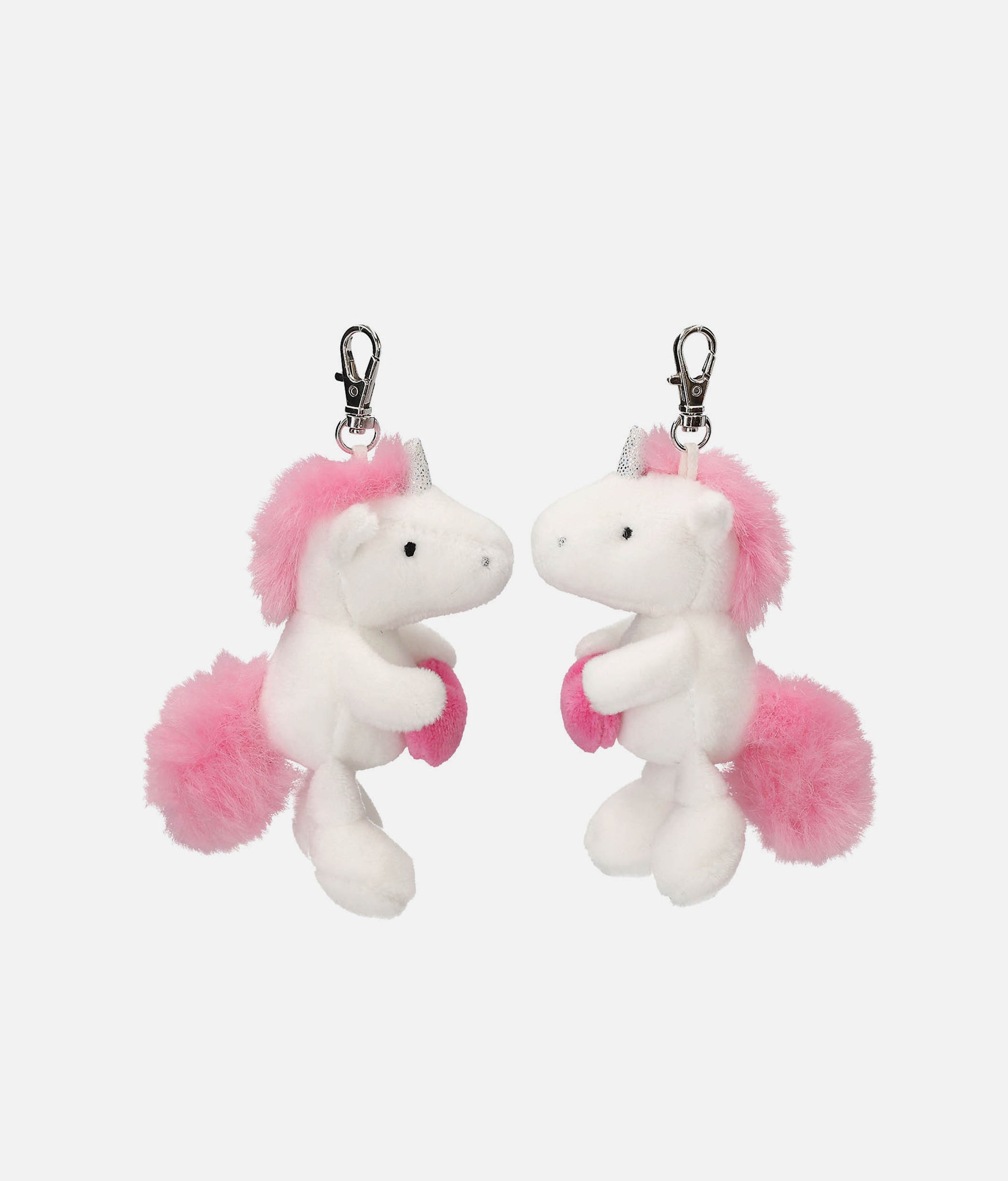 Ylvi, Plush Unicorn Pendant, Cute Clip-On Keyring - 0013636