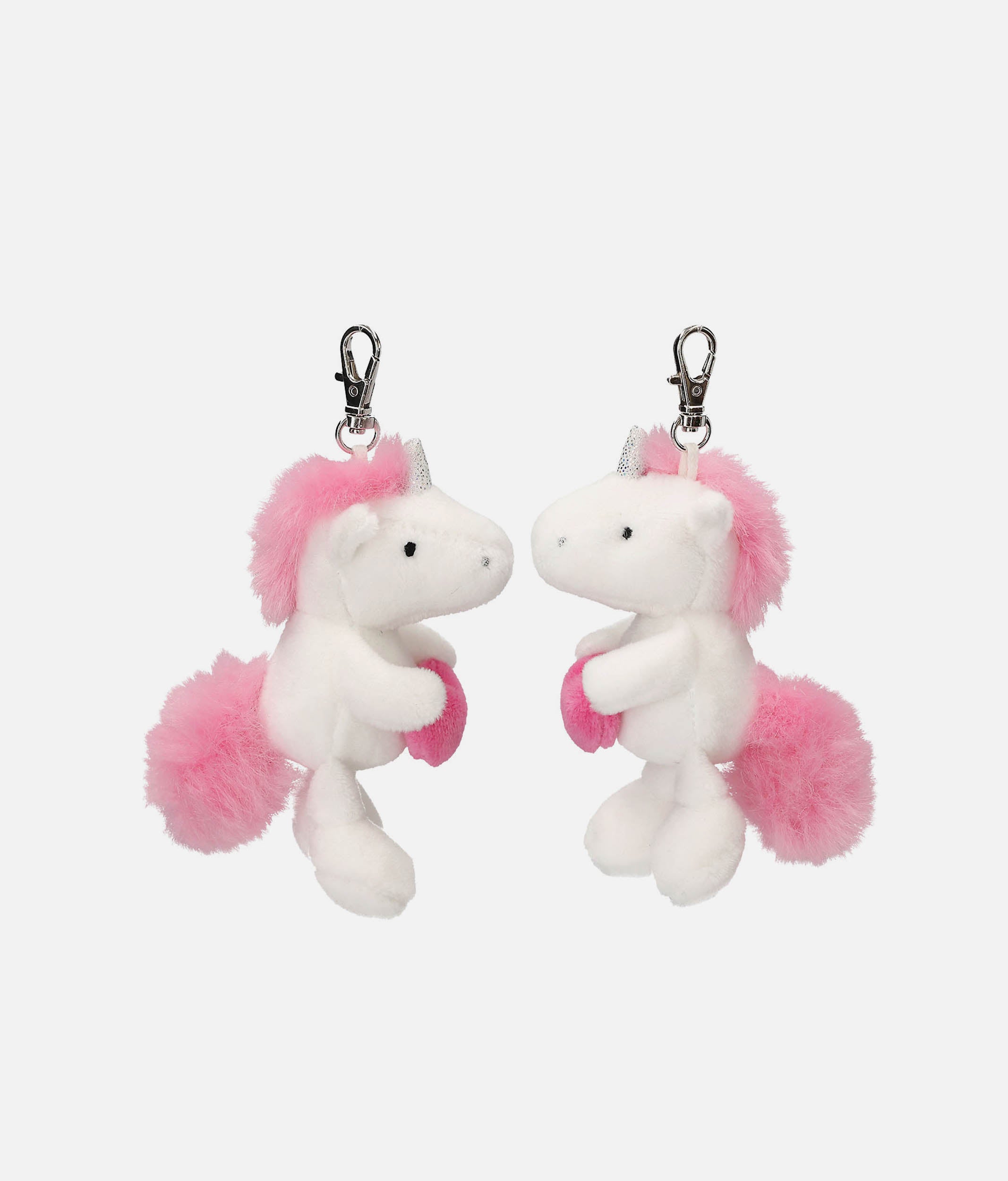 Ylvi, Plush Unicorn Pendant, Cute Clip-On Keyring - 0013636