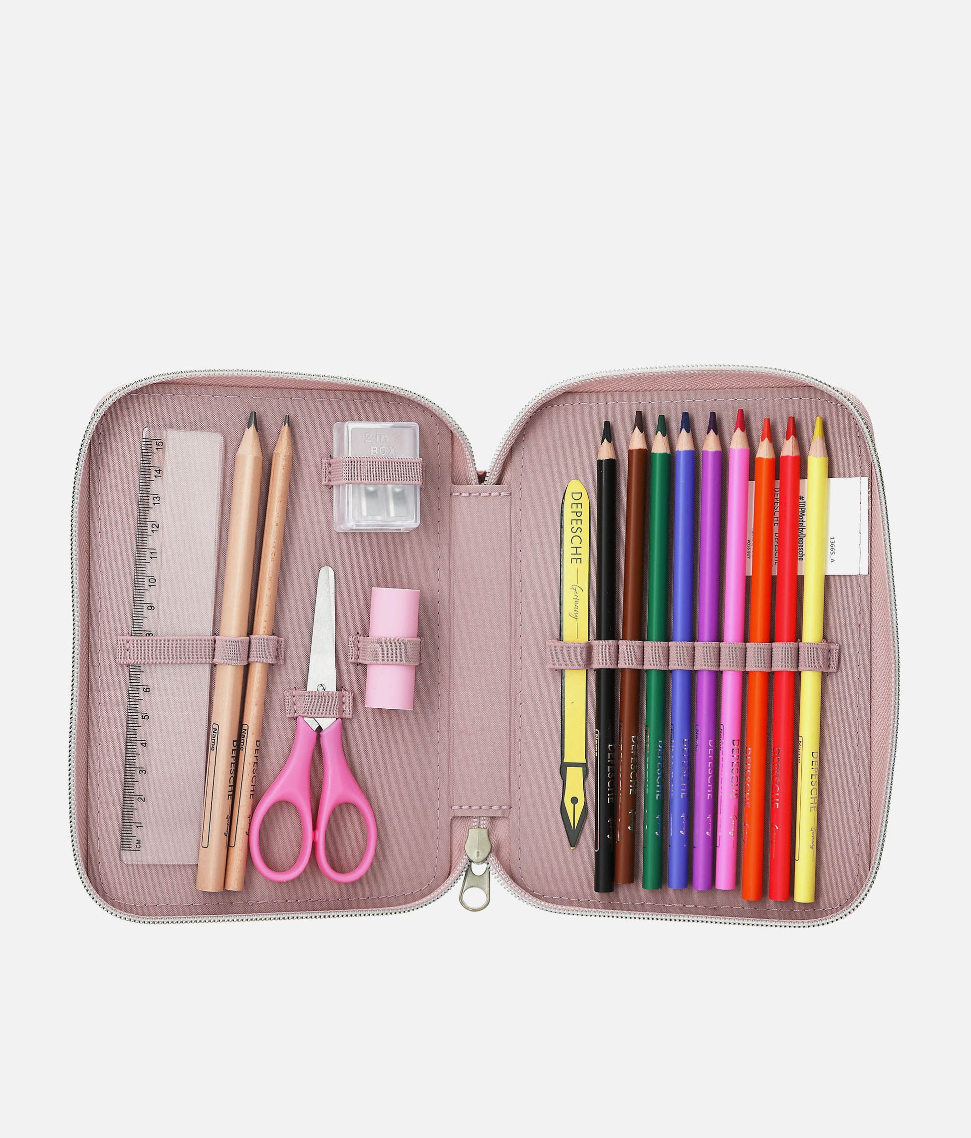 TOPModel Pencil Case Duo with Removable Pouch, Fully Stocked - 0013665